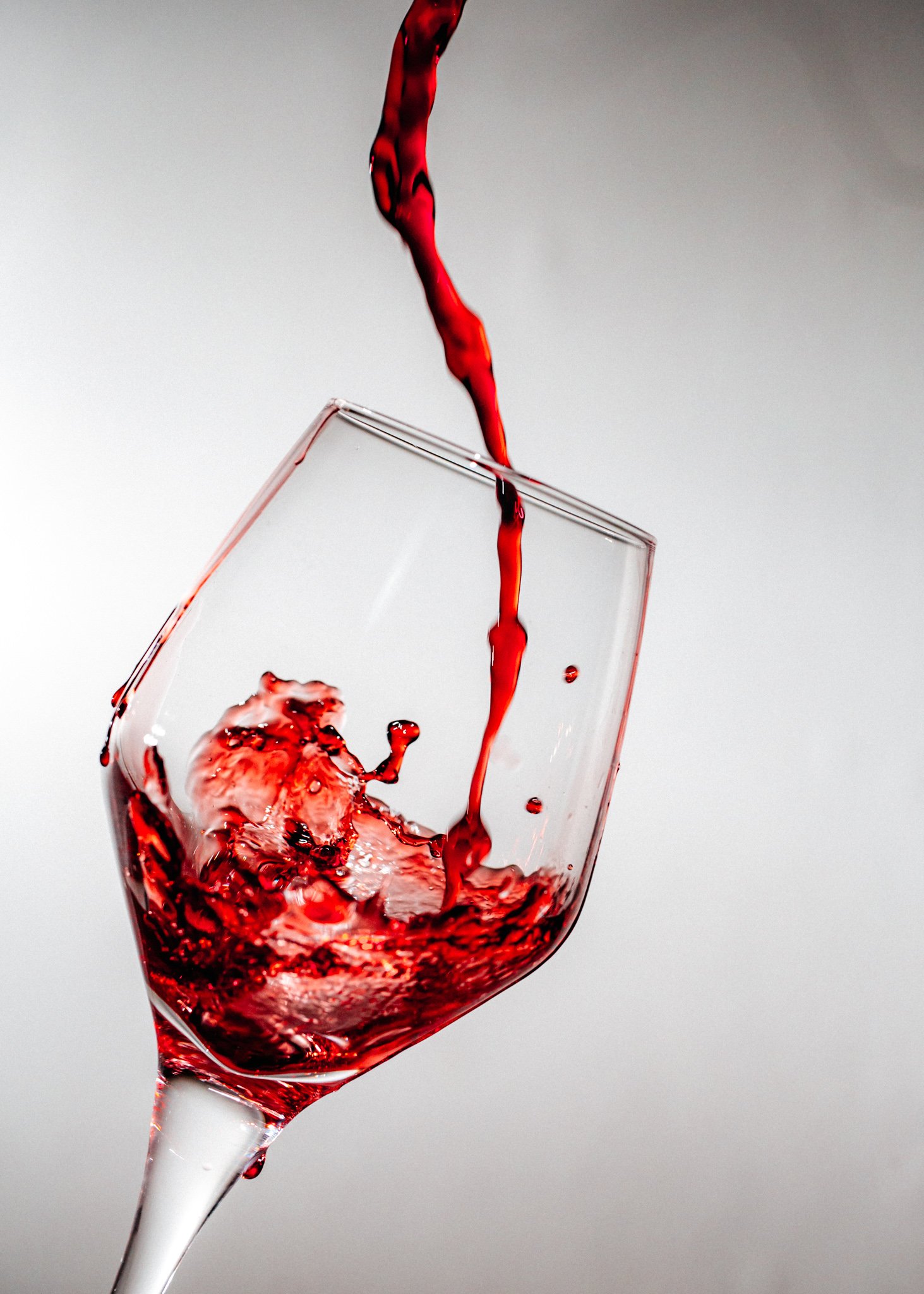  red wine being poured