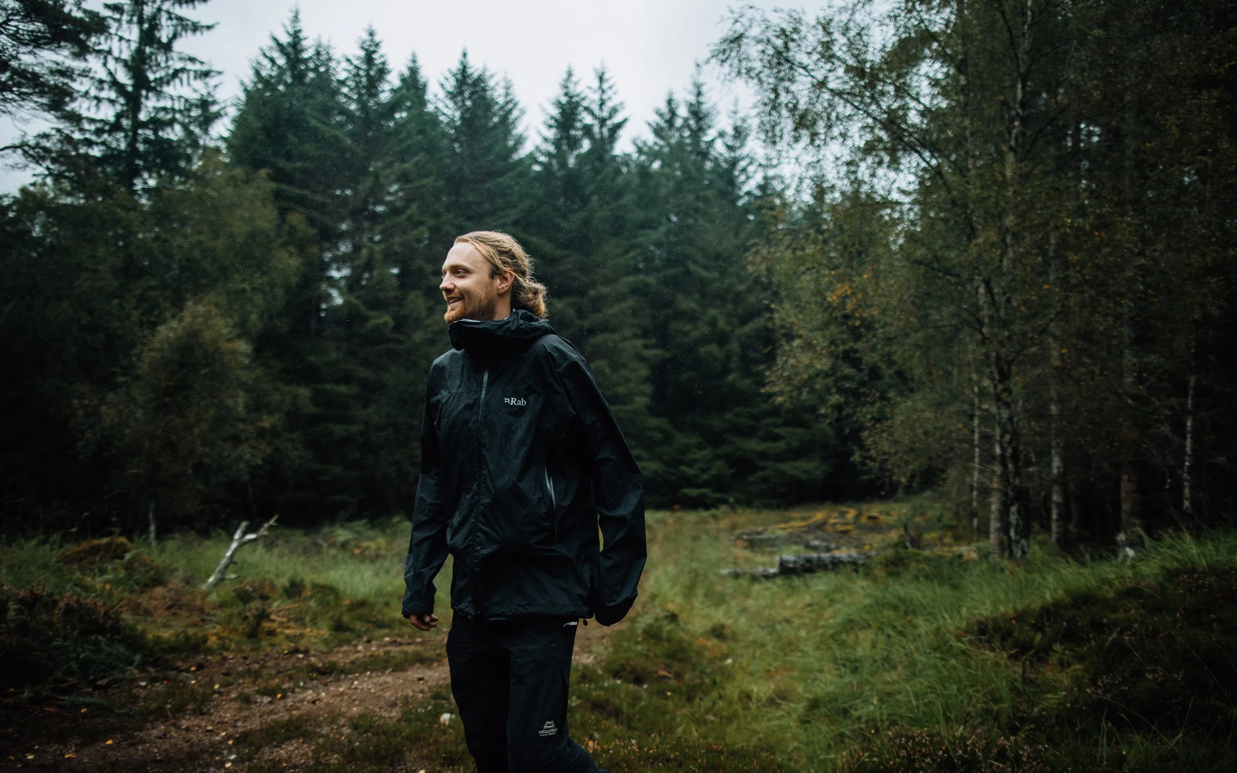  man, hiking in Scotland