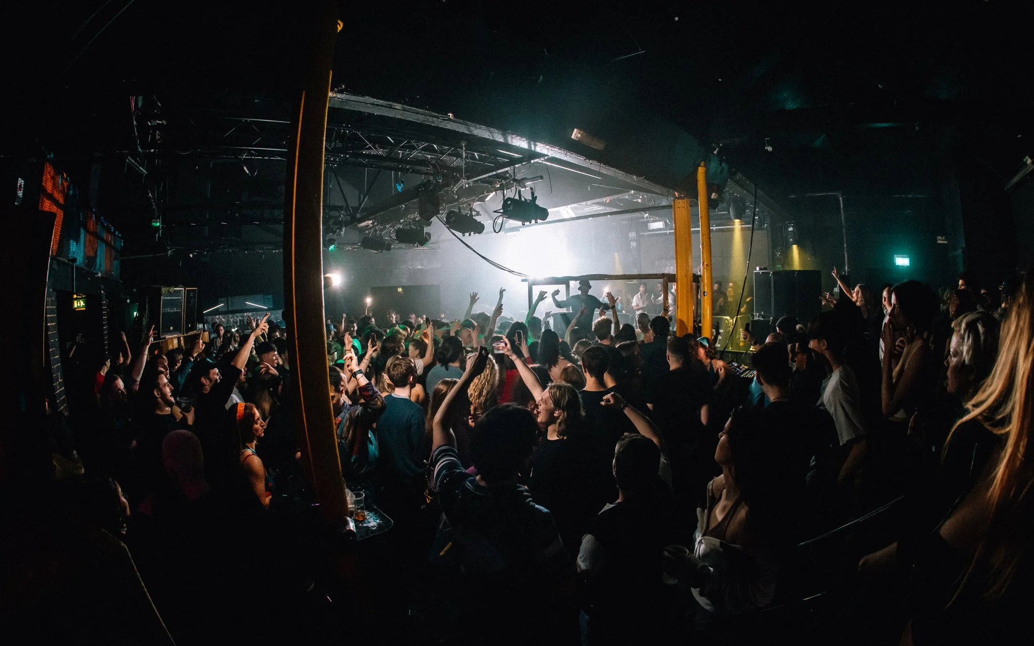 Crowd watching Mungo's Hi Fi, The warehouse Leeds