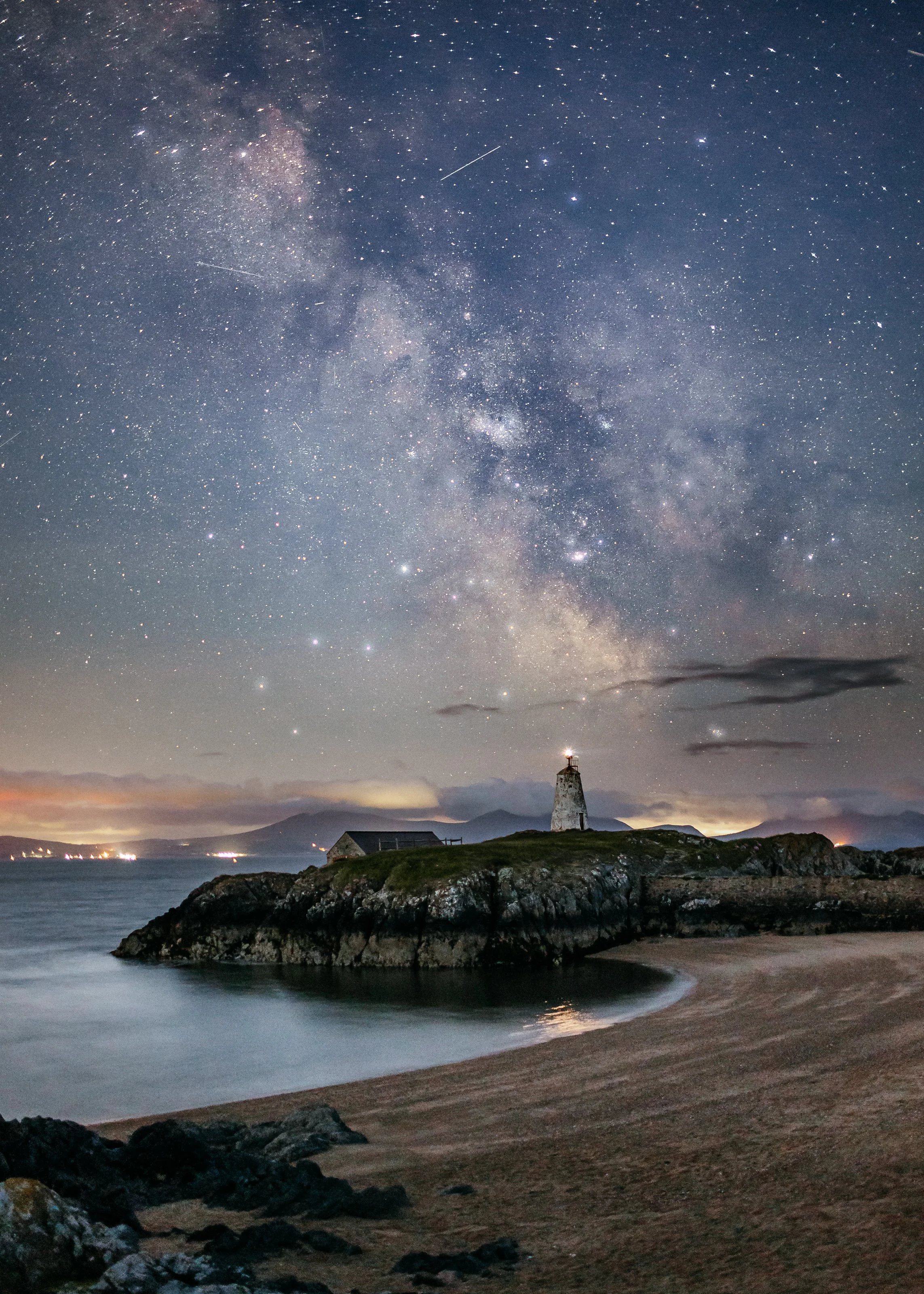 Milky Way rising above Ynys Llanddwyn, Wales