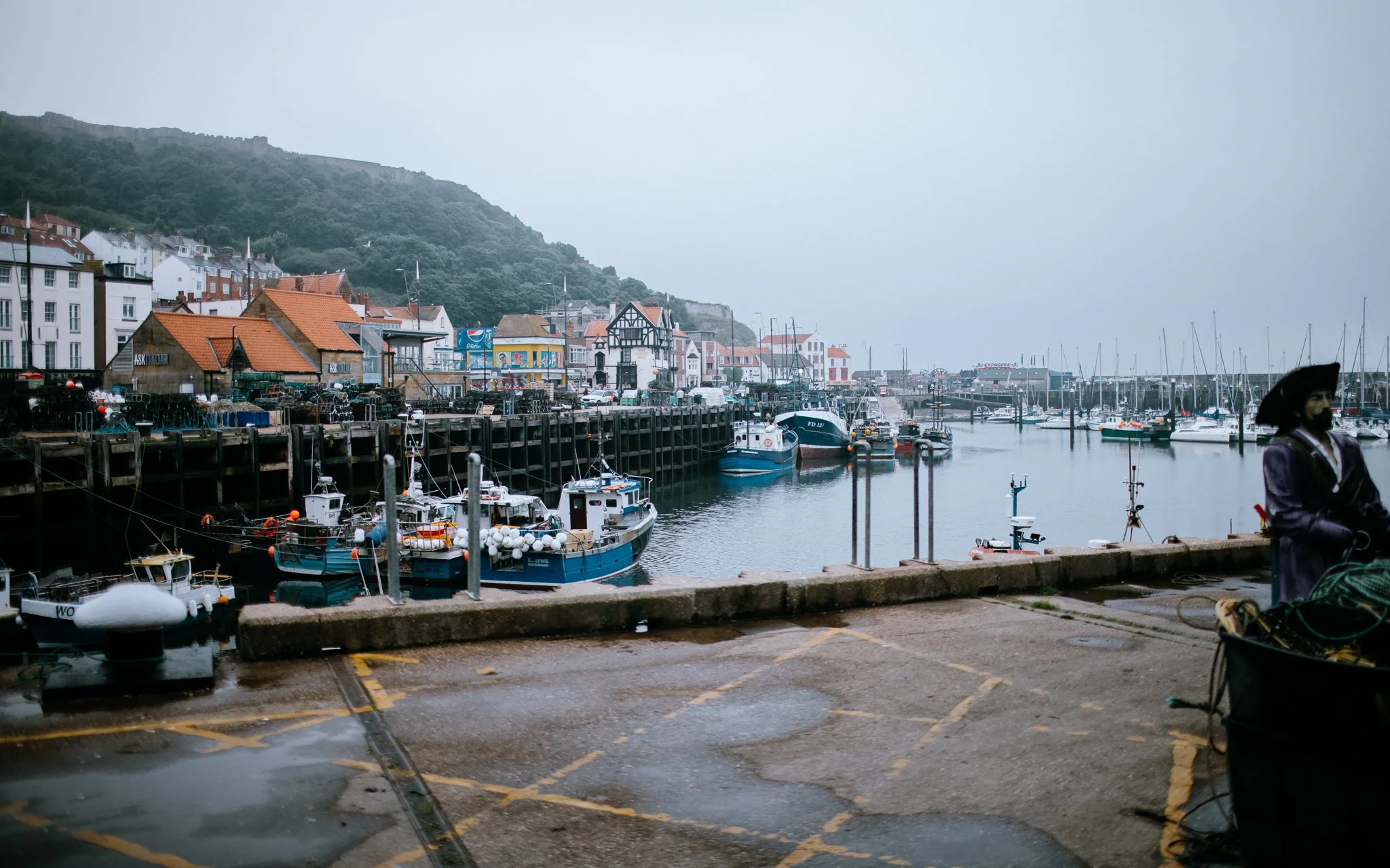  fishing boats moored in Scarborough harbour
