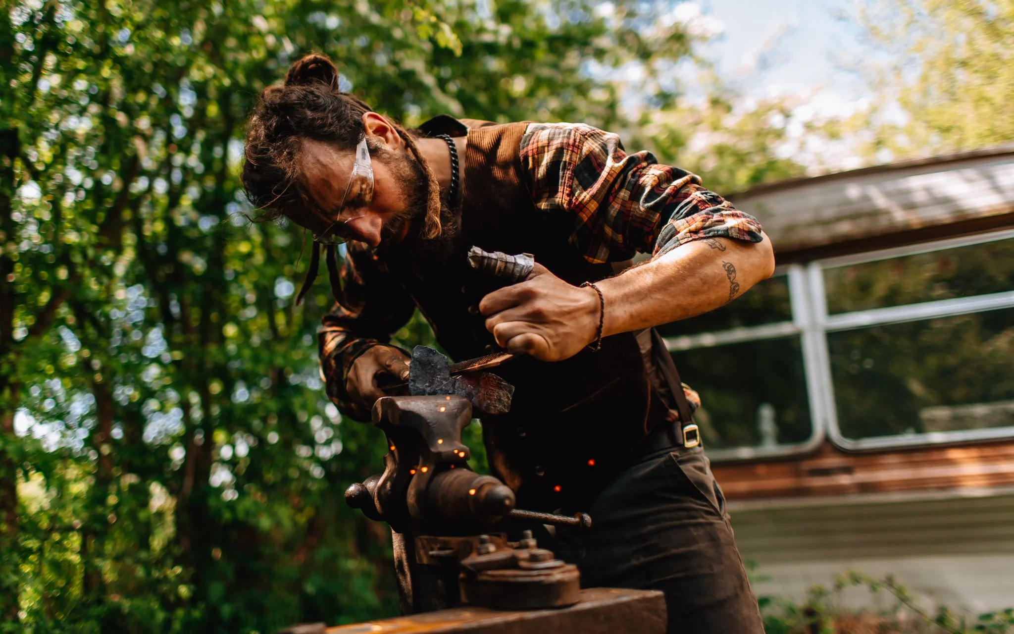  blacksmith, shapes, metal Sparks