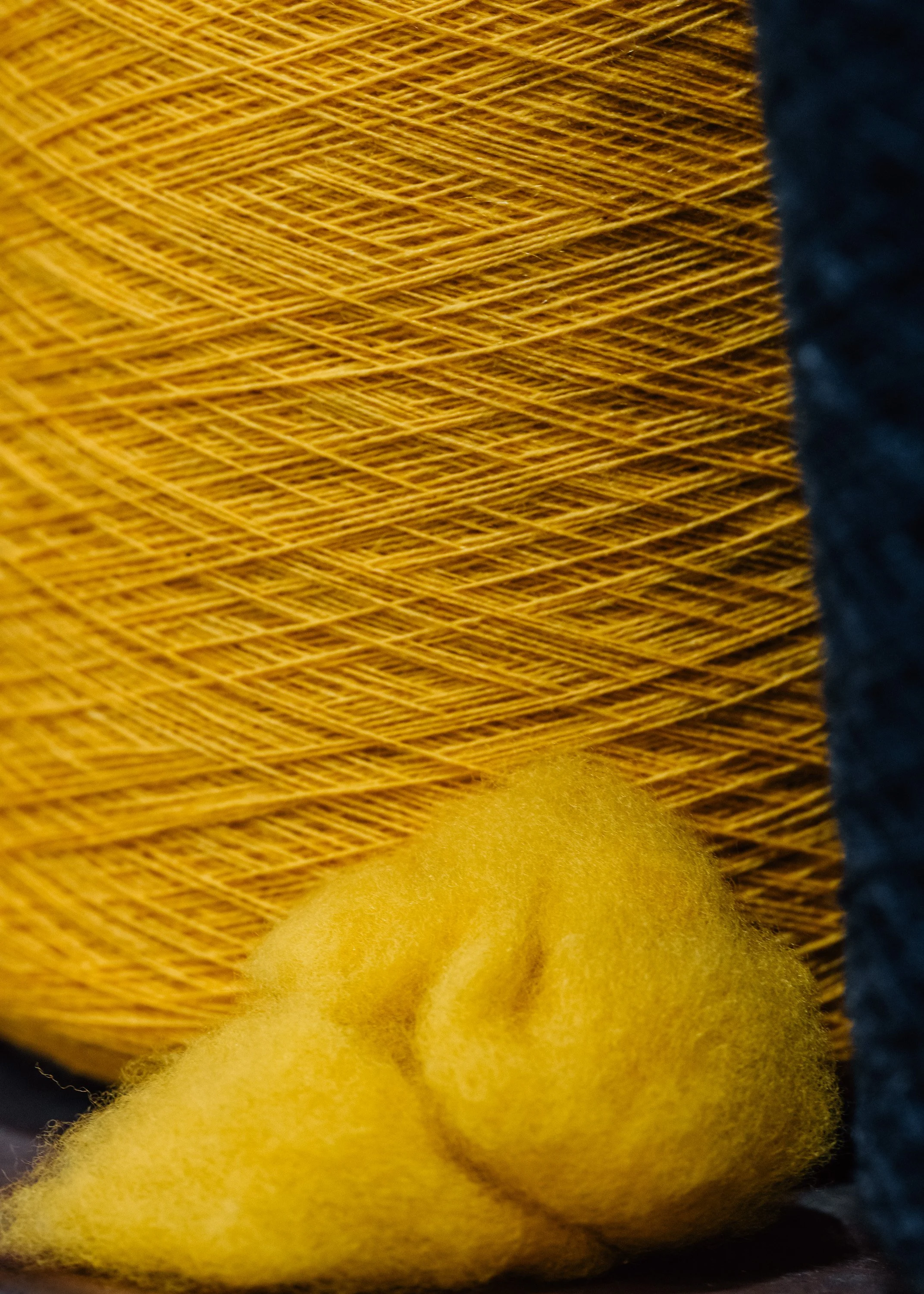  yellow yarn and fibre is