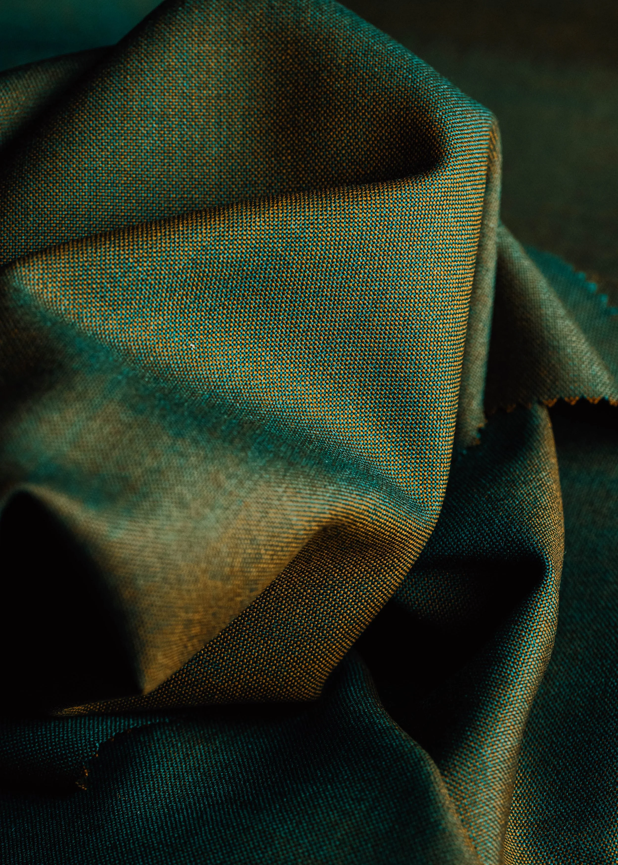  green pearlescent William Halstead fabric