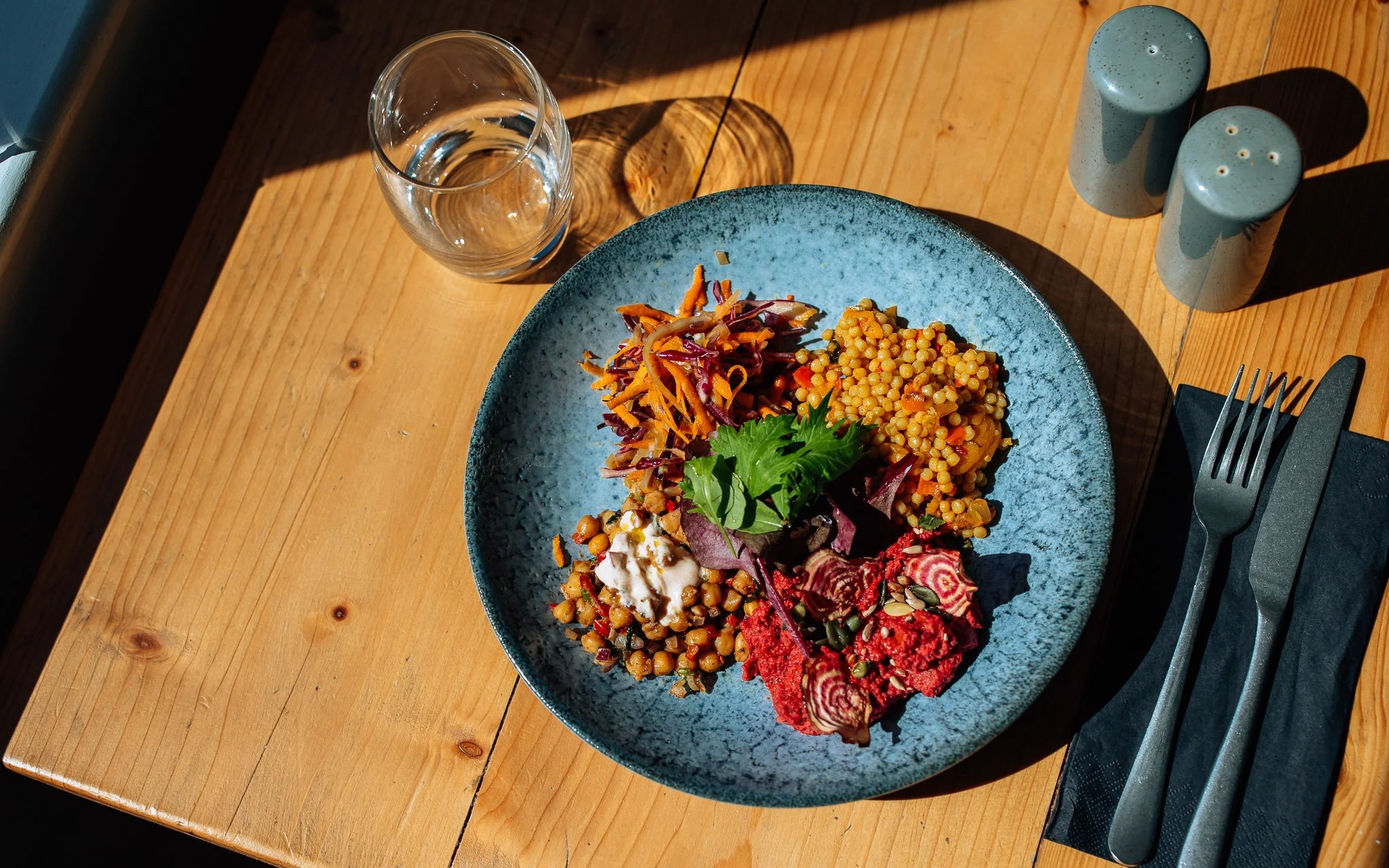  a wholesome vegetarian meal at Elsworth kitchen, Skipton
