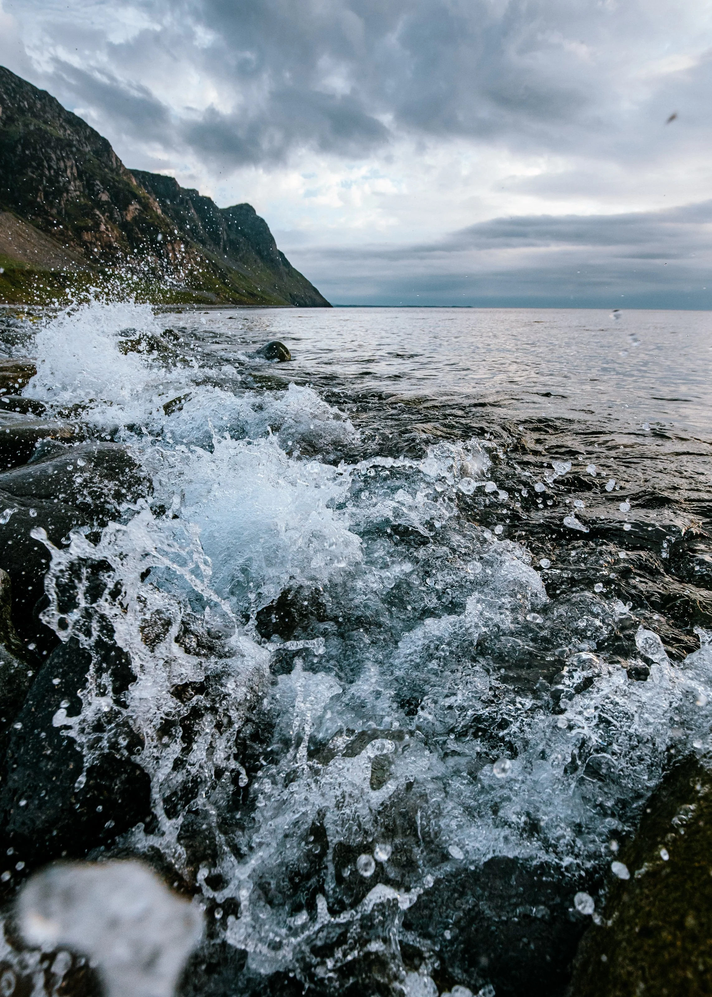  waves crashing on the shore of the Llyn Peninsula, North Wales