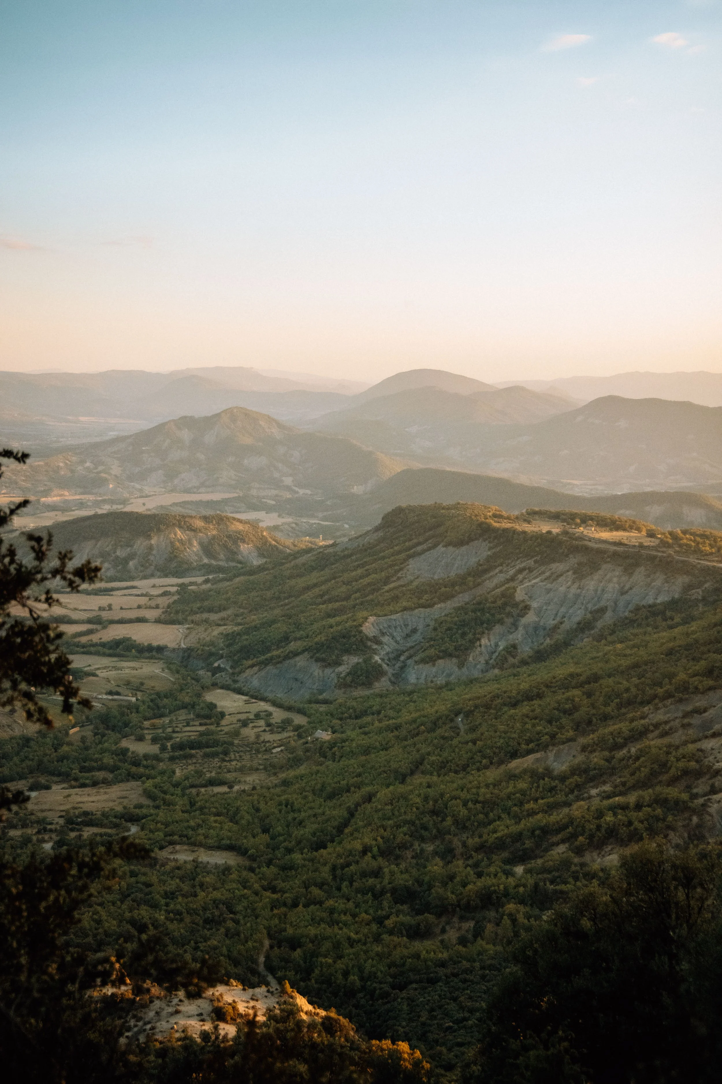  evening lights over the Spanish mountains