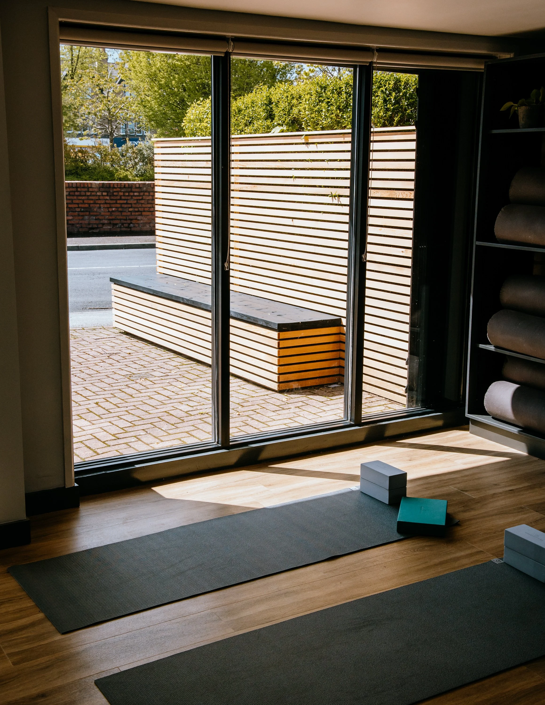  yoga studio with blocks at North Studio Leeds