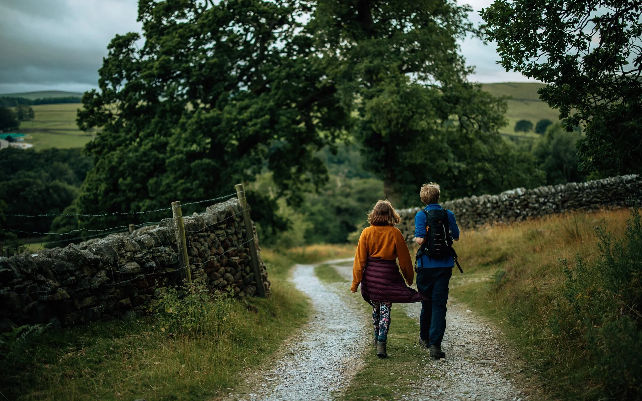Couple of walking in Yorkshire Dales