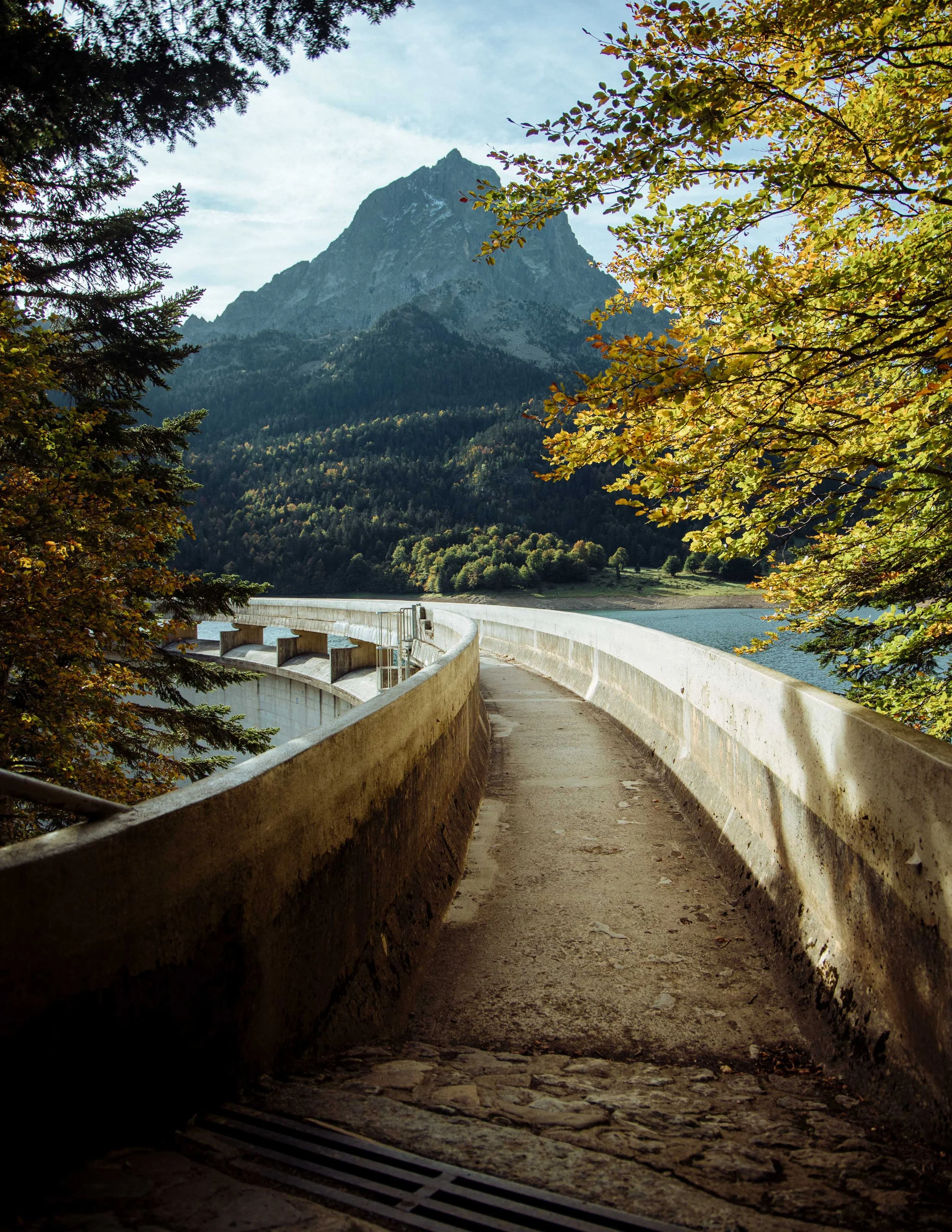  early autumn view of mountain in the Pyrenees