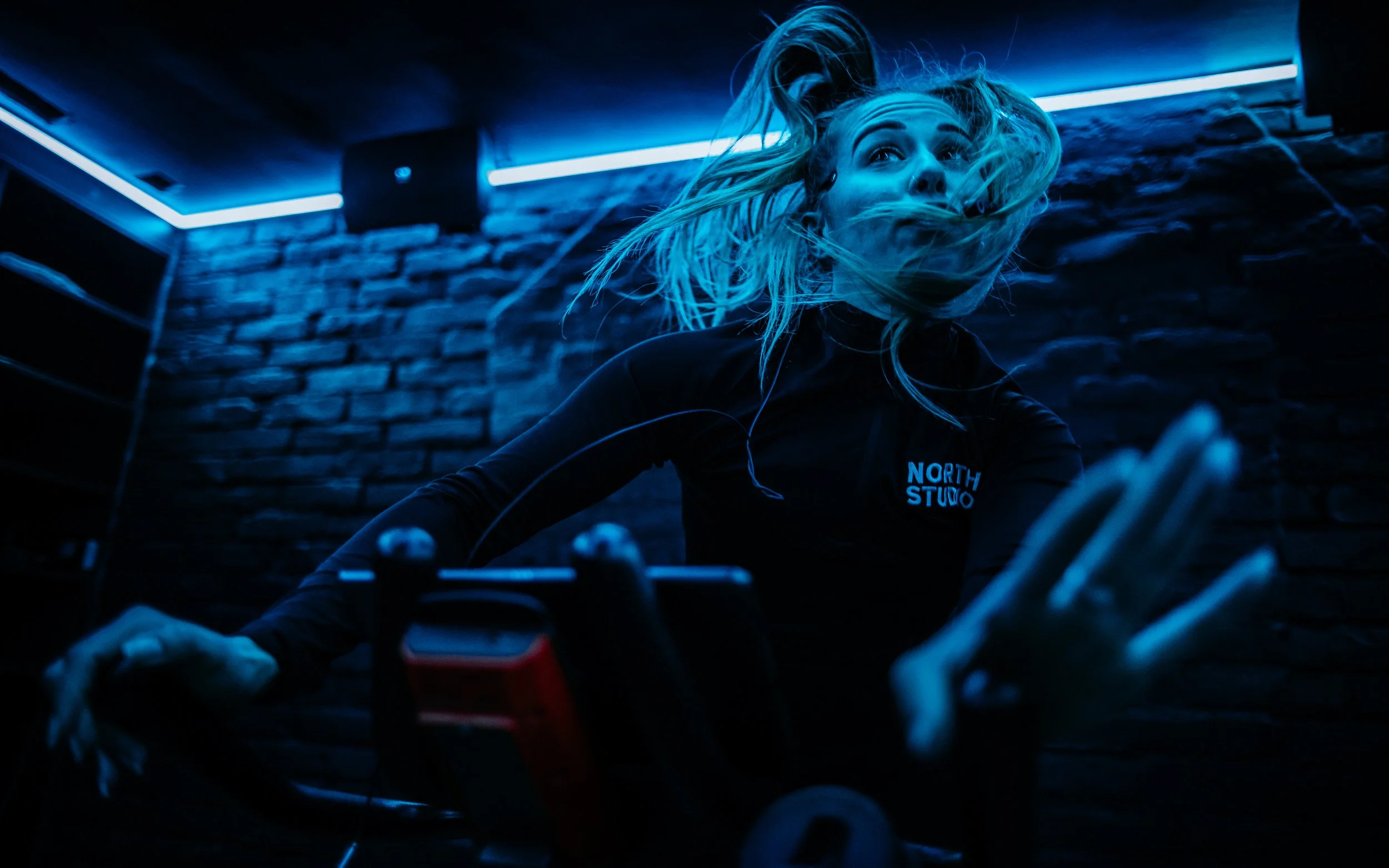  girl on spinning machine