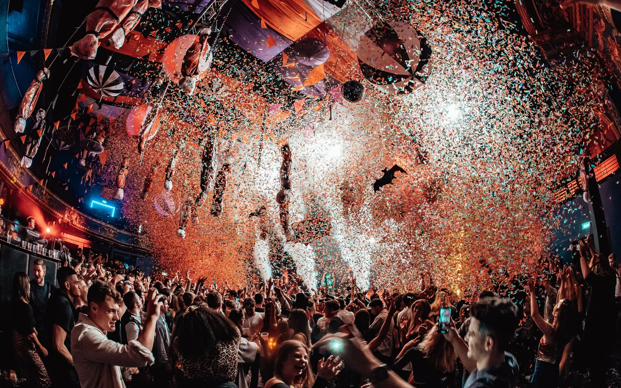  epic confetti photograph in nightclub