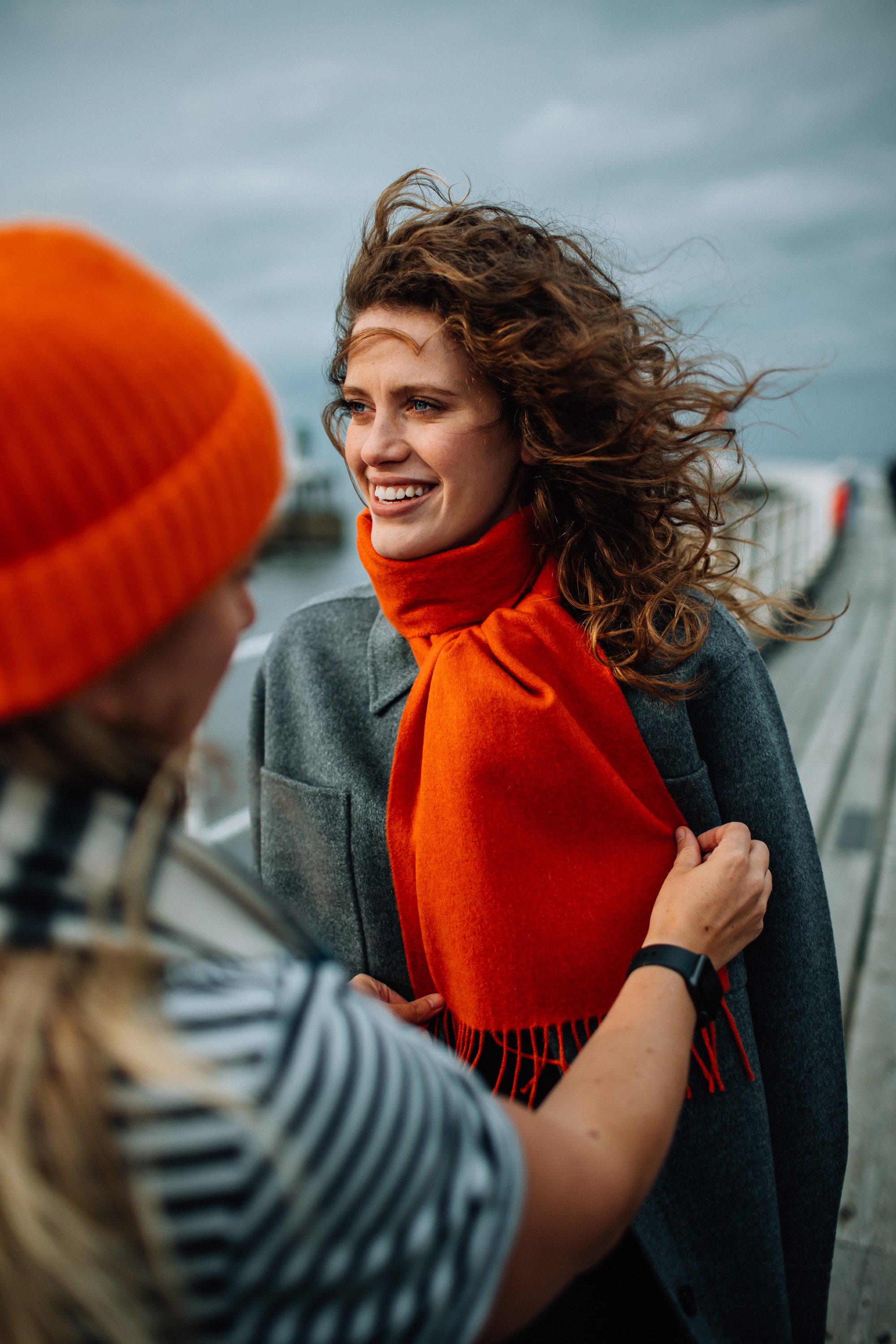  model being prepared for a photo shoot