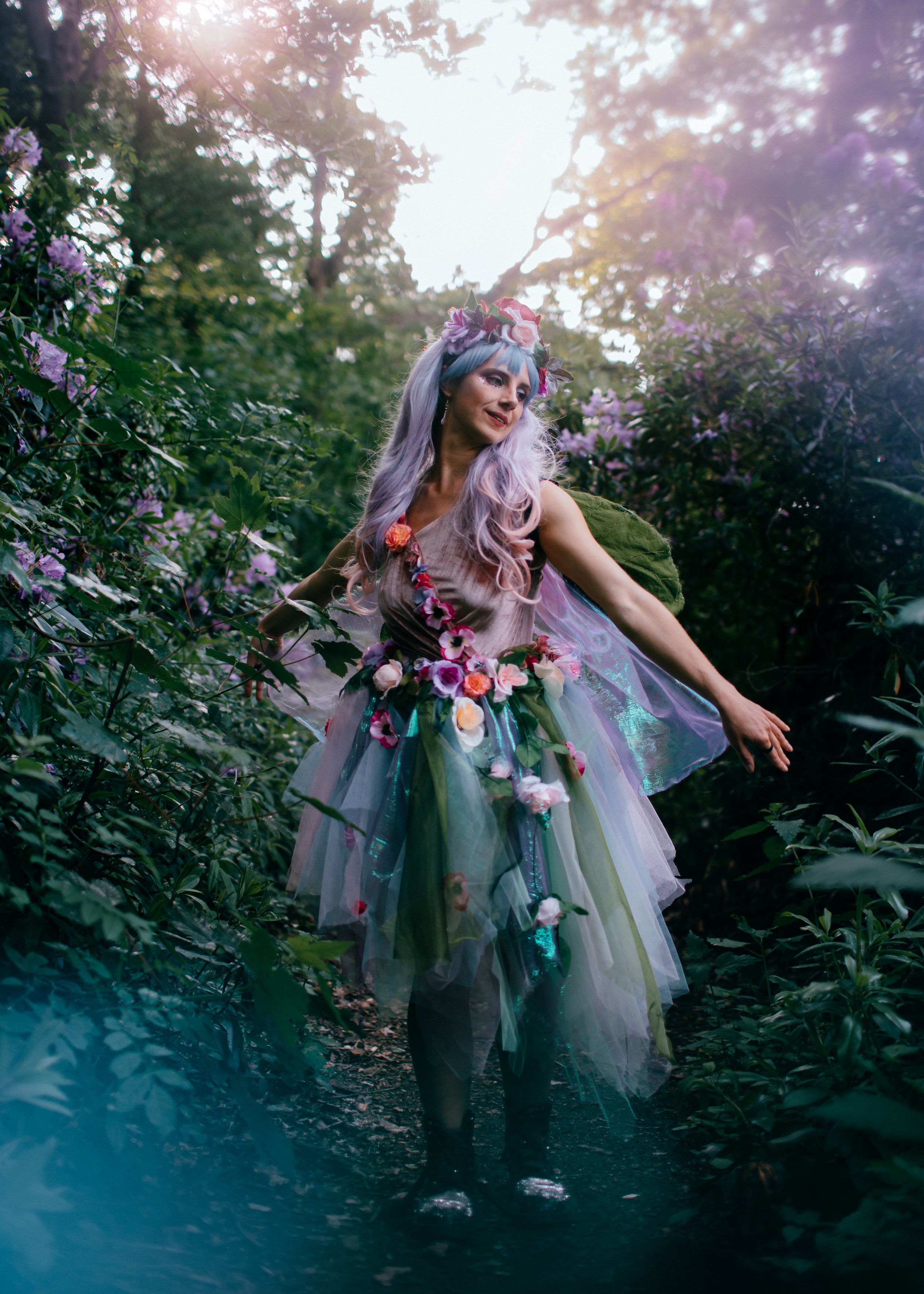 Portrait of fairy in the woods