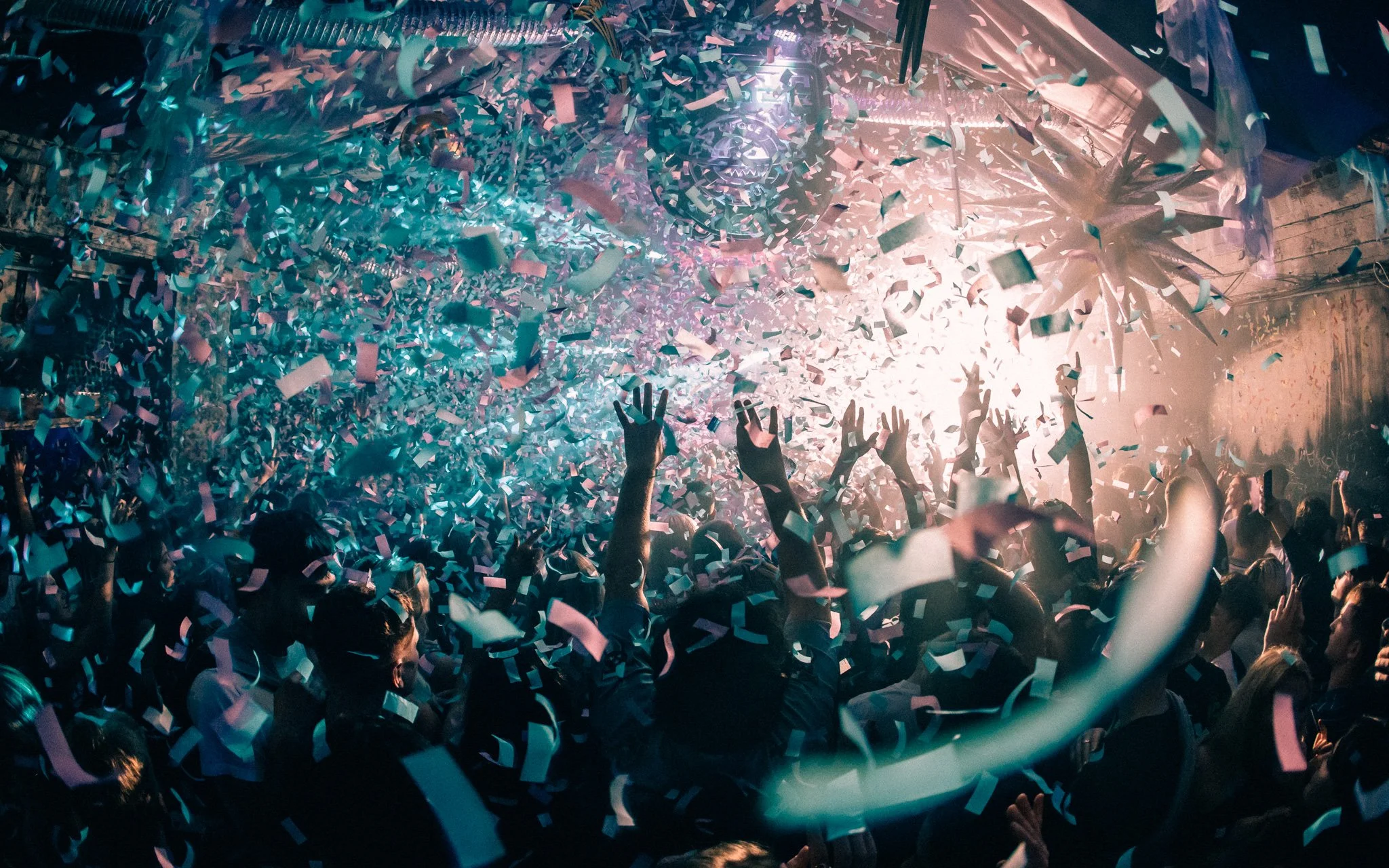  crowd shot with confetti