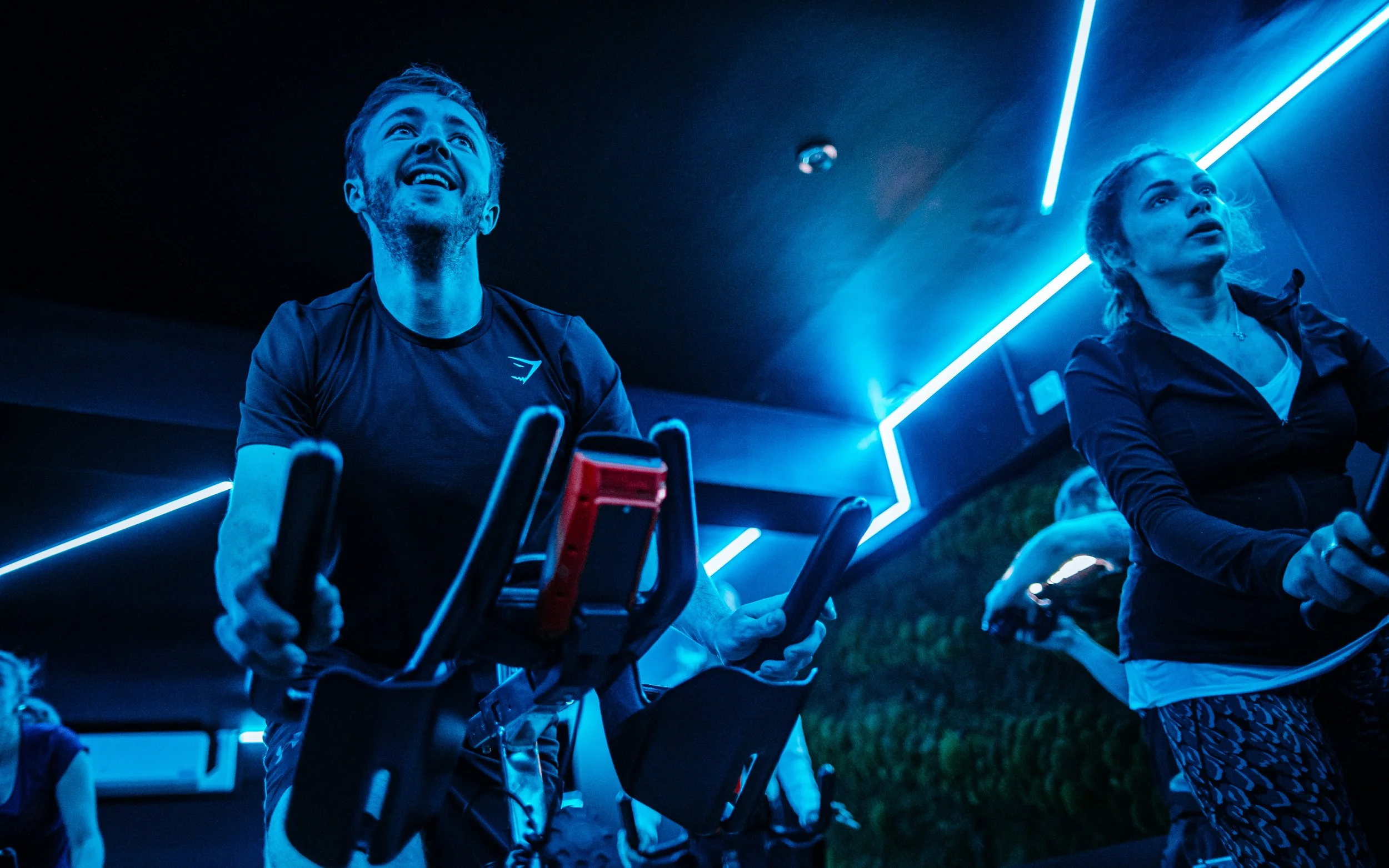  I am Gale work out at North studio leads on spinning machines