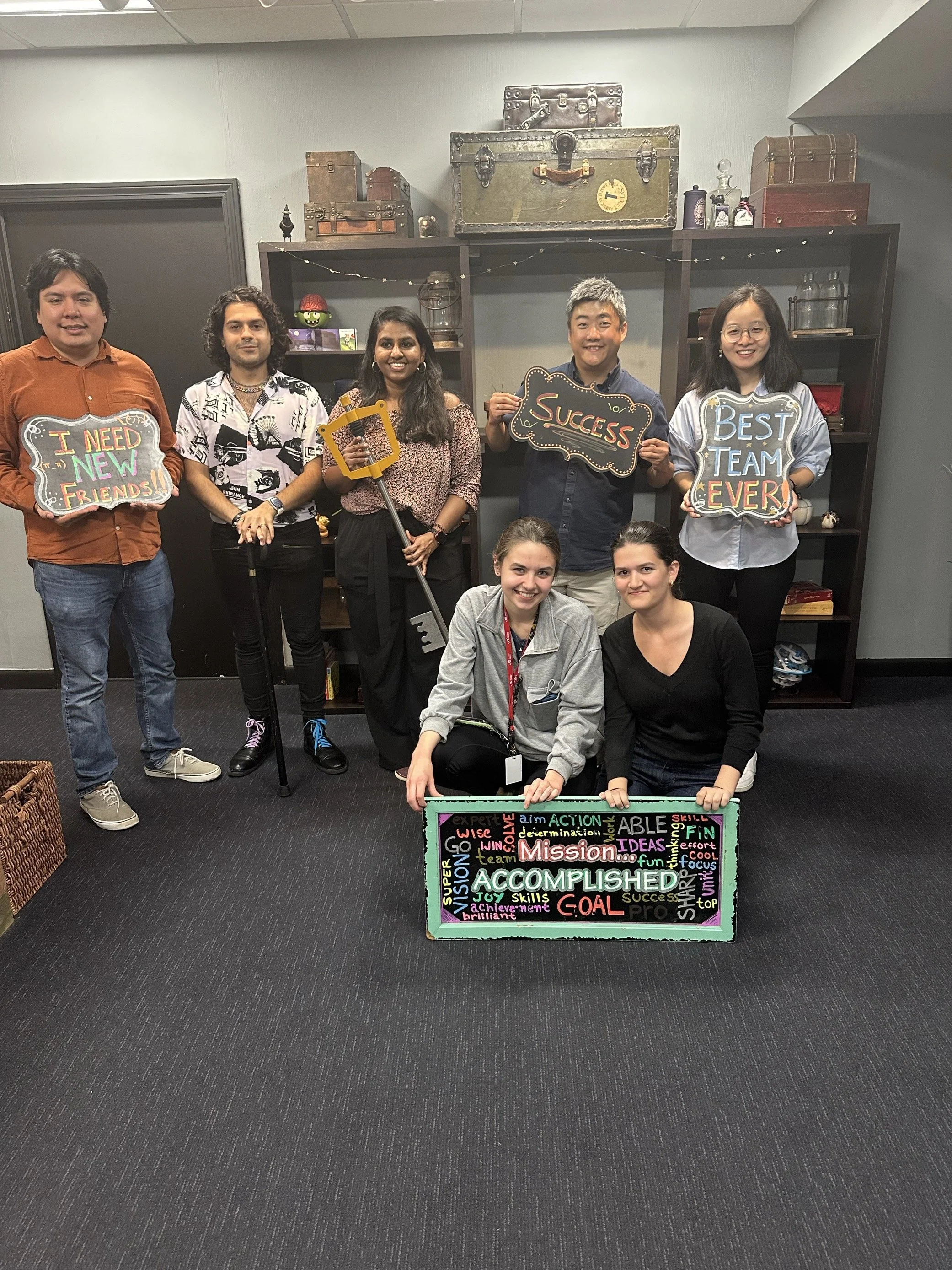 The Wang lab is 1/1 for Escape Rooms!