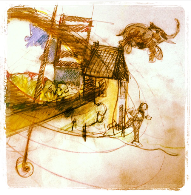 "Cloud-Gazing" circa 1994. Not for sale.
In a private collection. 