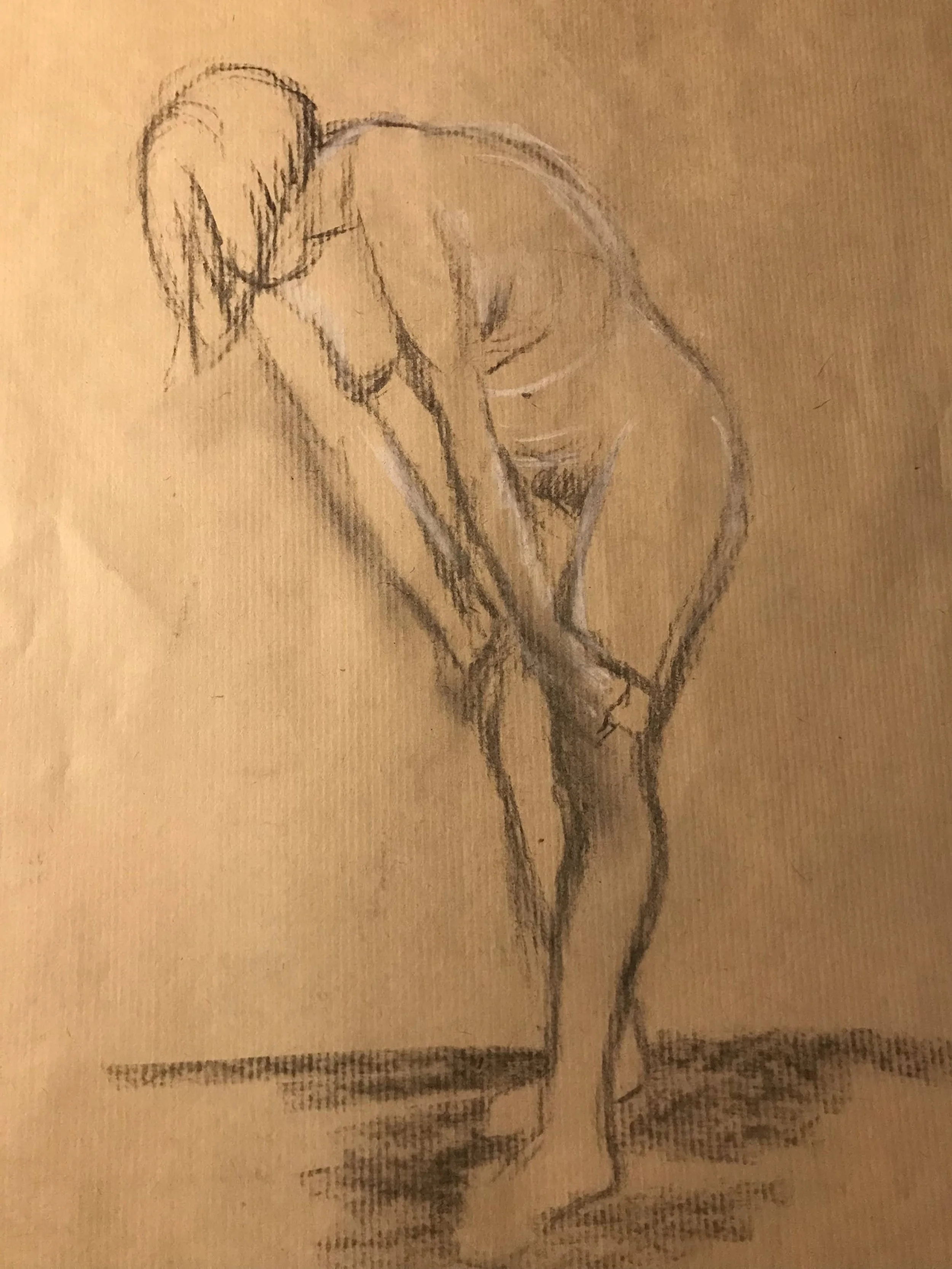 "Hands on knees." Available for sale.
40€.