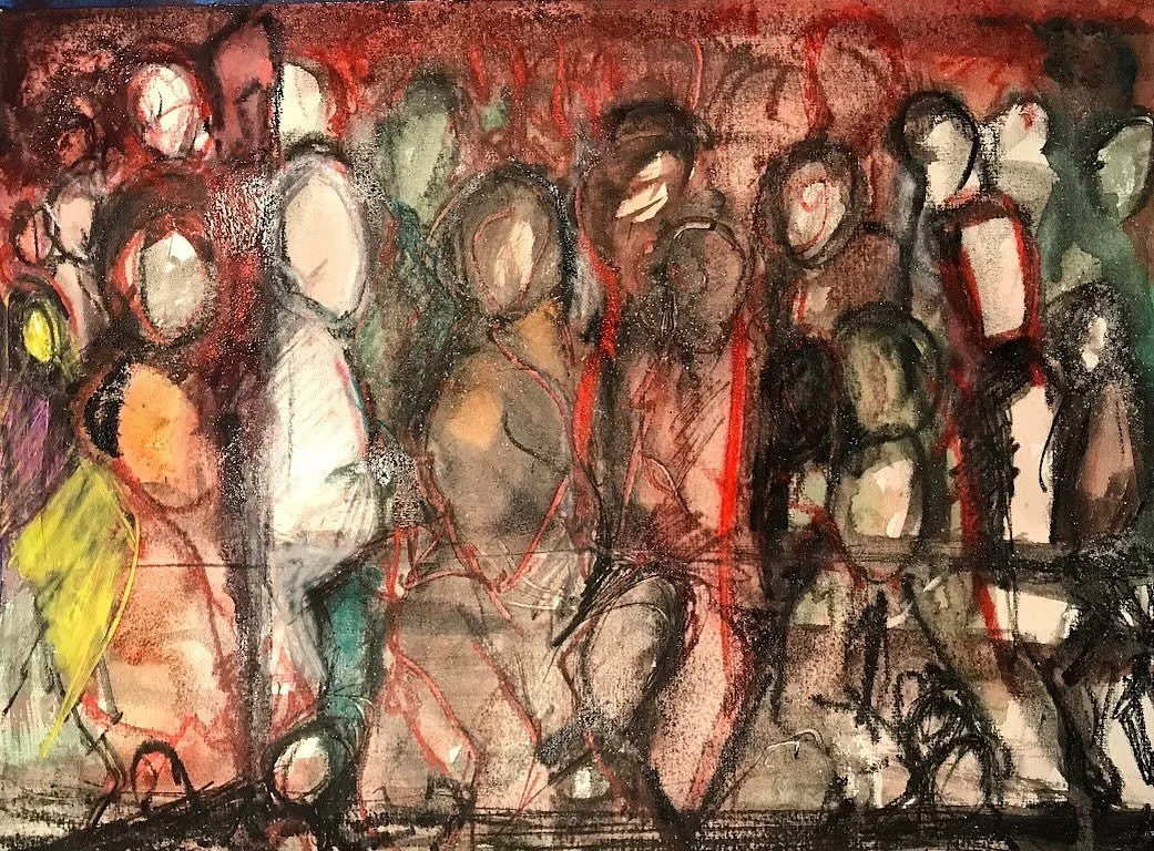 &laquo;&nbsp;De passage&nbsp;&raquo; 2023 

A l&rsquo;instant j&rsquo;ai regroup&eacute; cette &oelig;uvre de 2023 avec les autres pi&egrave;ces d&rsquo;&laquo;&nbsp;&agrave; c&oelig;ur ouverte&nbsp;&raquo; car sa cr&eacute;ation a en partie inspir&e