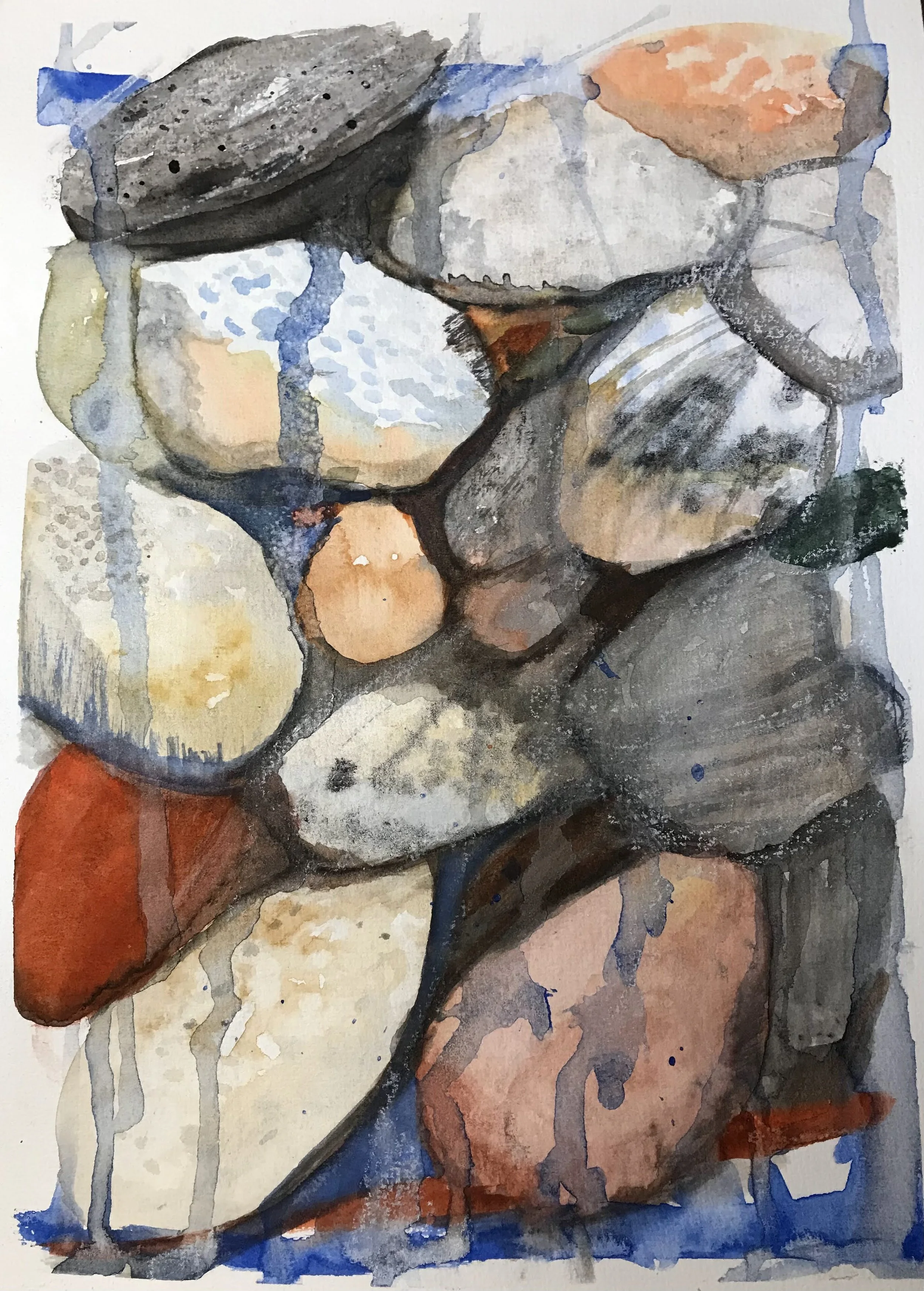 "Precious stones." 2022. Original watercolour painting.