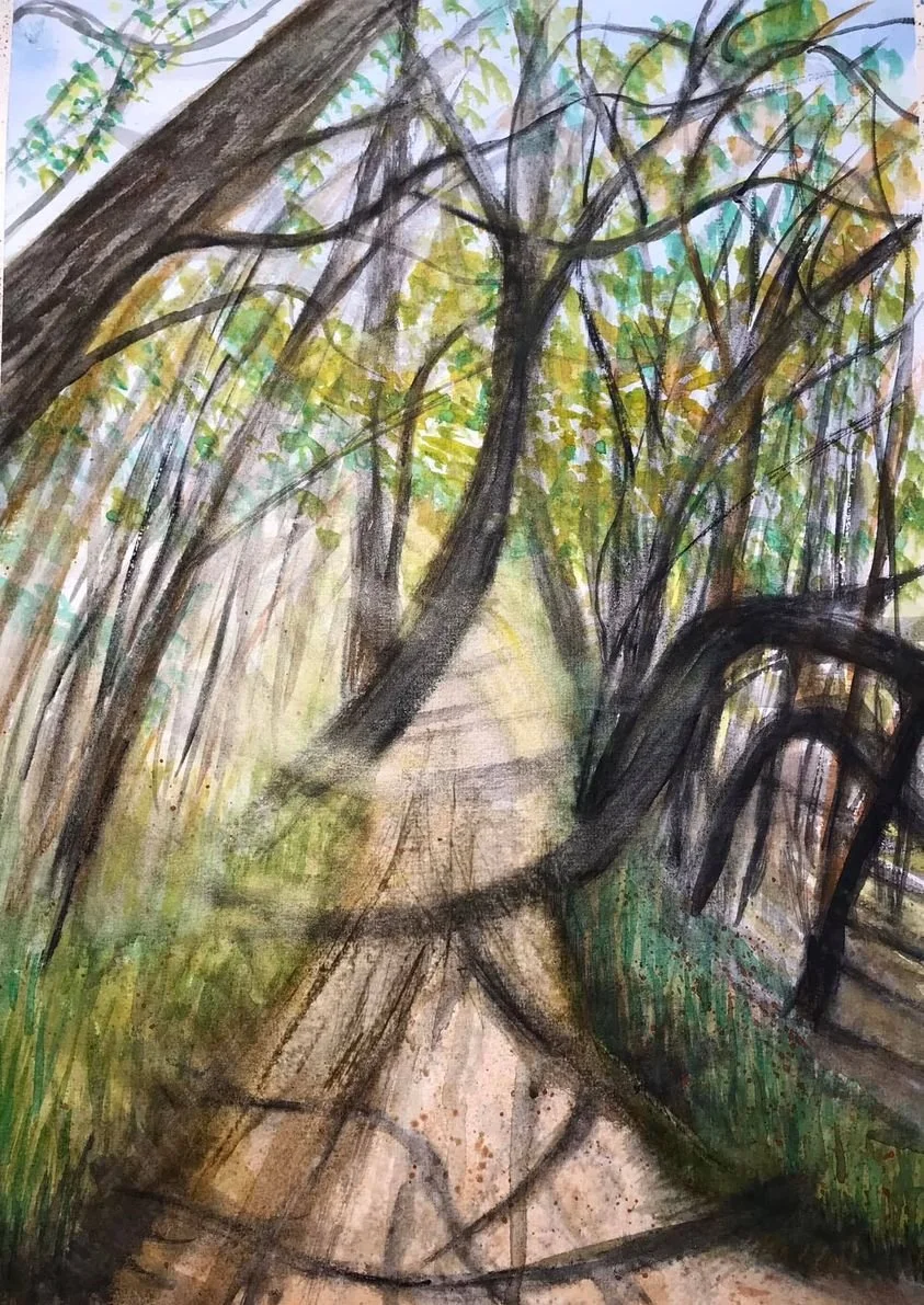 "Chemin au Puy des Goules." 2022. Available for sale.
€240