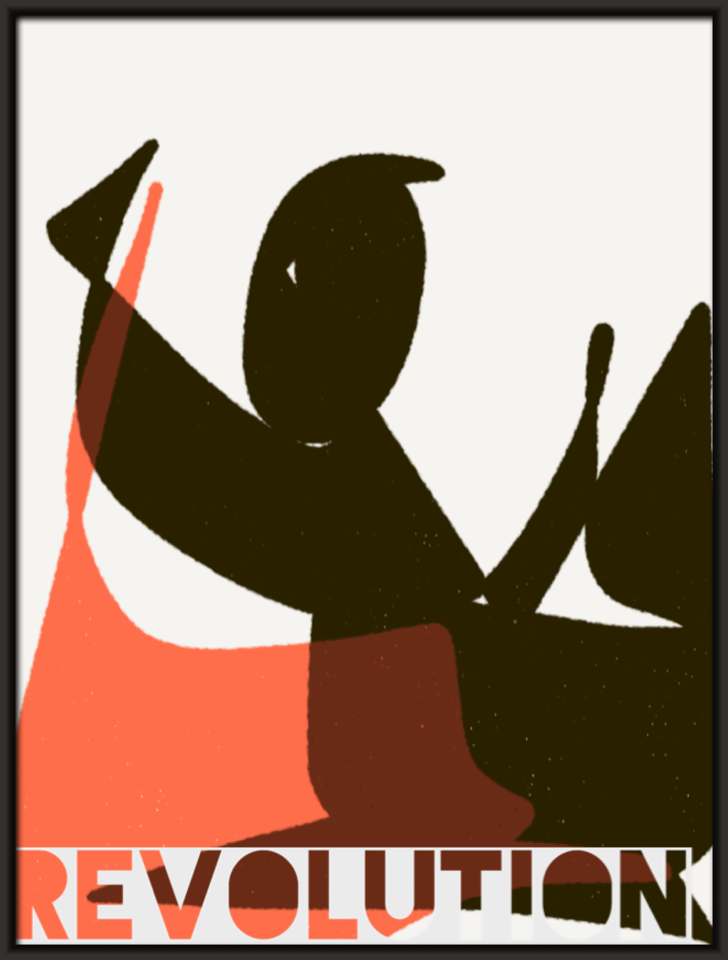 "Revolution II" 2017. Minimalistic digital finger painting/peinture au doigt minimaliste numérique. Not available for sale.