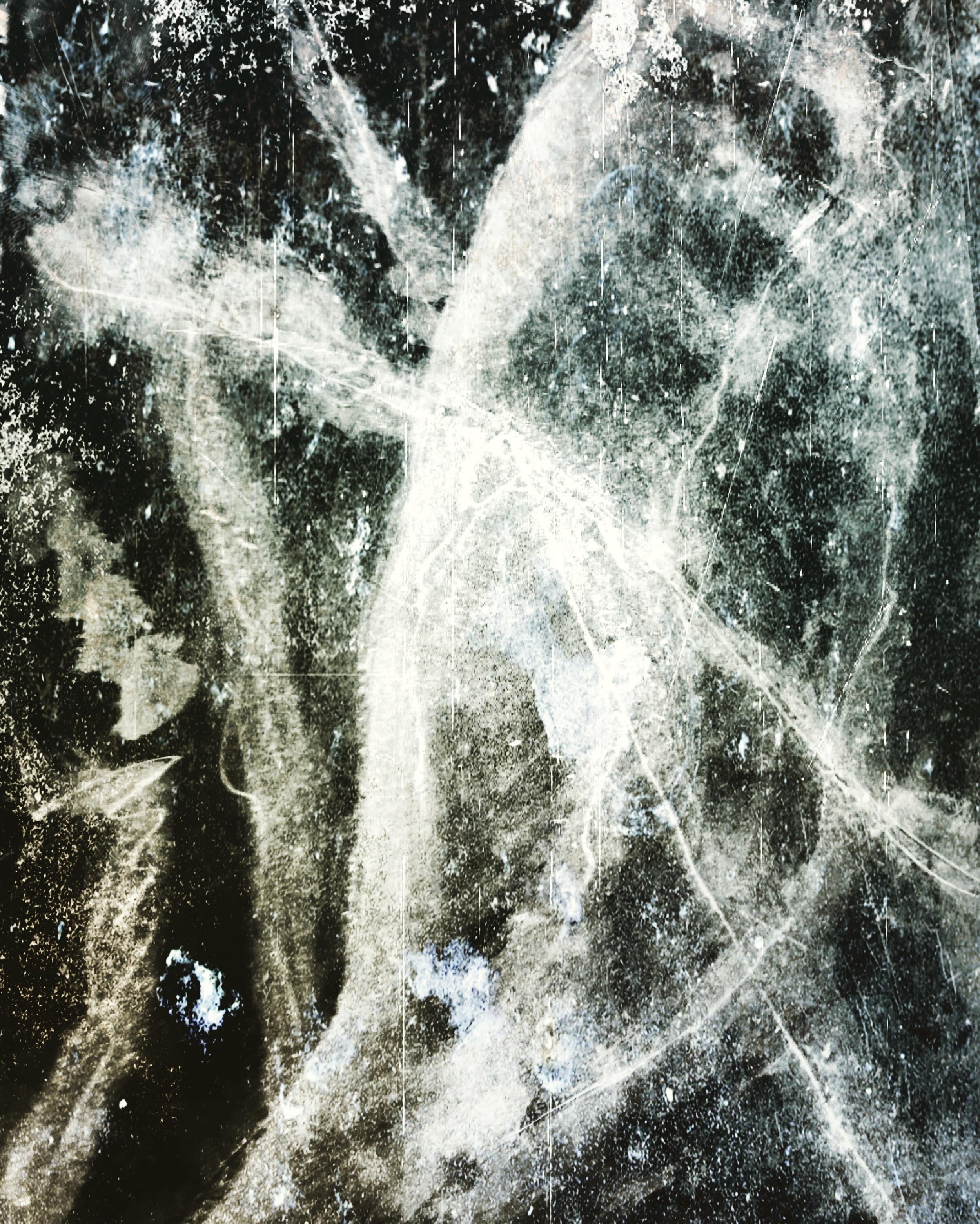 "Black Ice." 2019. Watercolour painting, digital remix/Peinture à l'aquarelle, remix numérique.  Not available for sale.