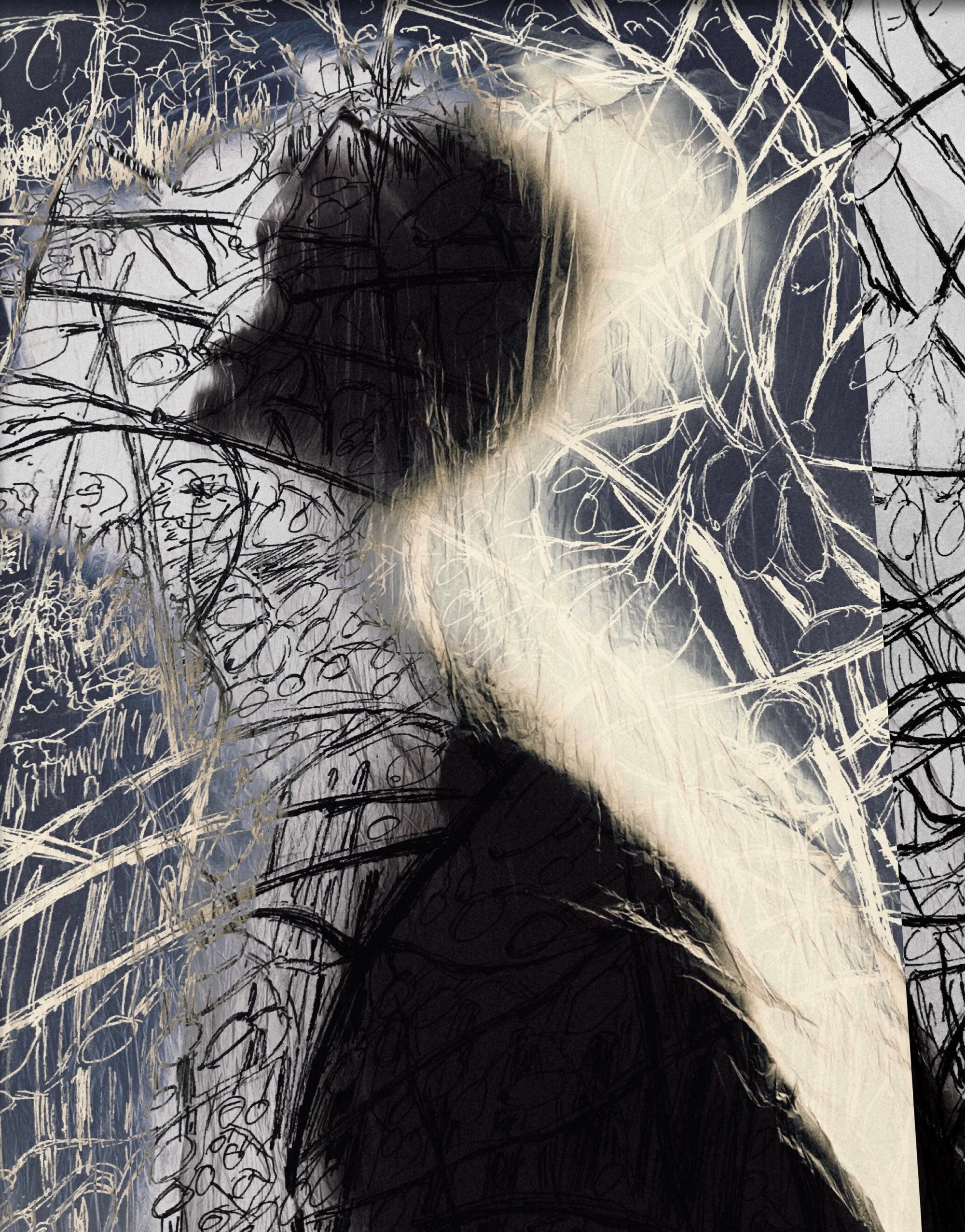 "Shadow Creature." 2018. Available for sale 80€.