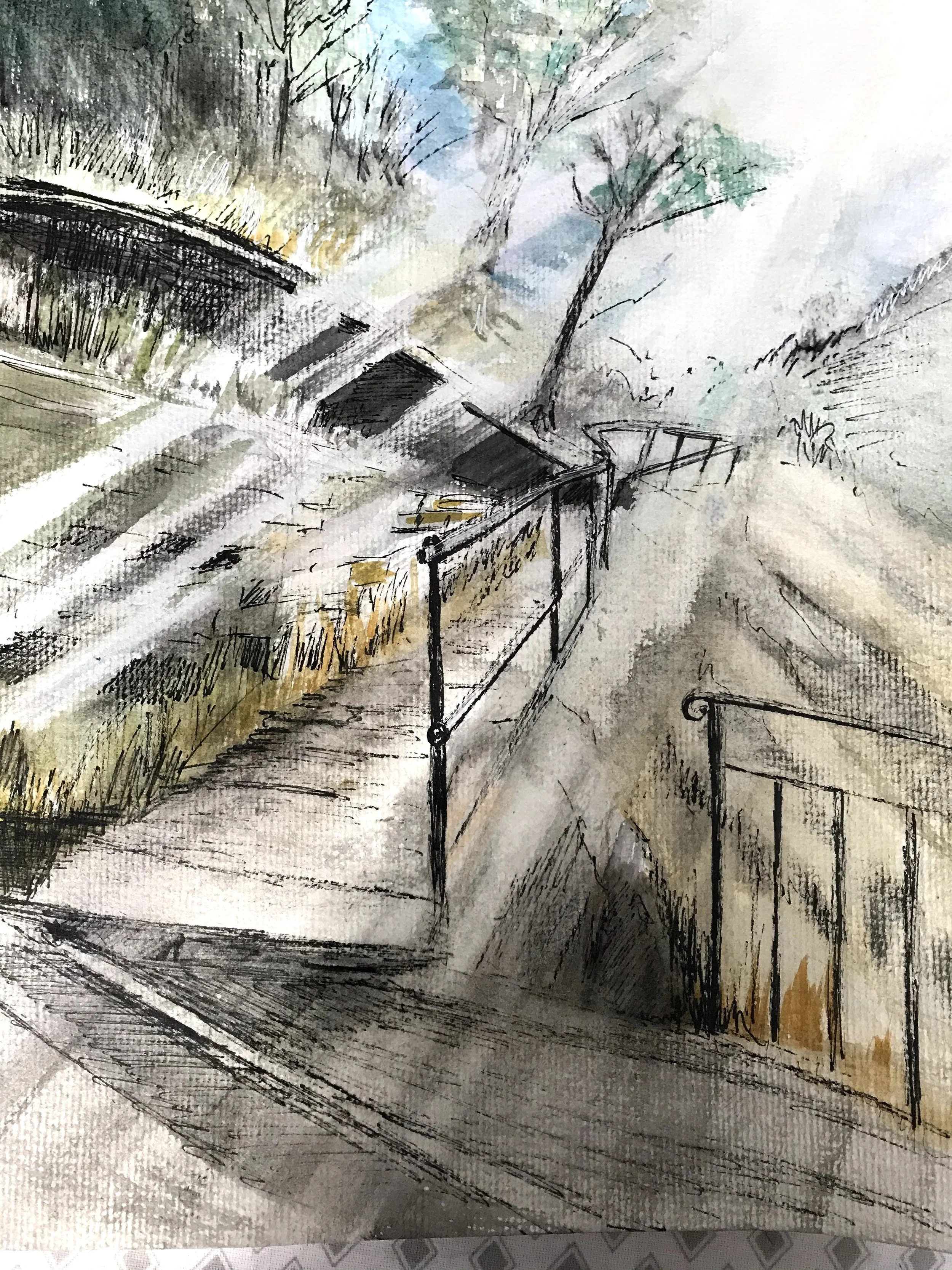 "Chemin au Capitole" Available for sale. 
120€