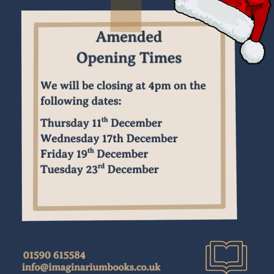 Amended Opening Times! 

Starting next week, we will be closed at 4pm on certain days. This is to accommodate for our Story Time With Santa events. 

We have a few tickets remaining for anyone who would like to come! 

#shop #indieshop #bookshop #ope