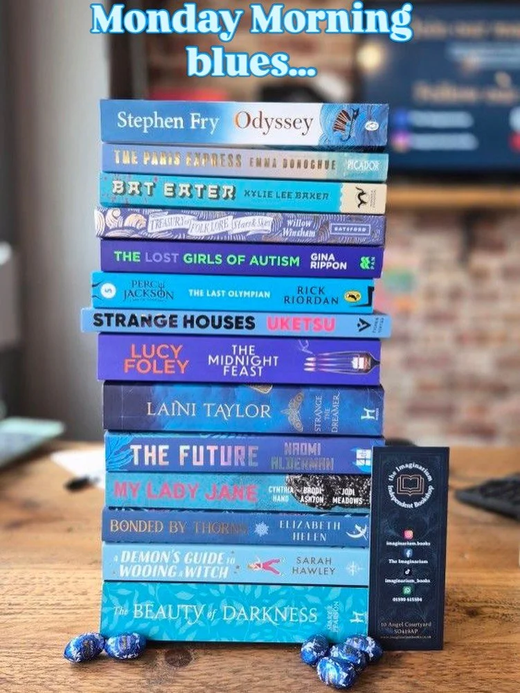 Monday Morning Blues?! 💙
Don&rsquo;t mind if we do!! 

#BookStack #ColourStack #MondayMorning #MondayBlues