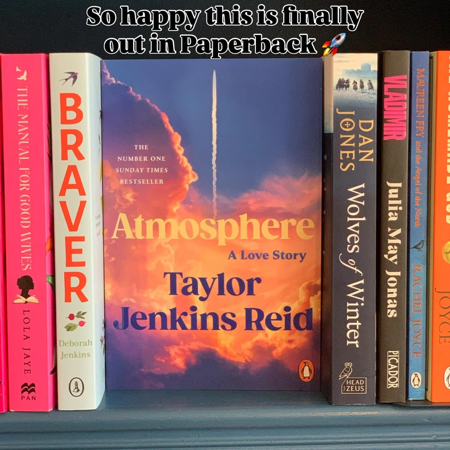 Atmosphere by @tjreidwrites is such a beautiful love story, set in the 80s at NASA, it&rsquo;s the perfect read of you have been loving all things #ArtemisII recently! 

So happy it&rsquo;s in paperback and on our shelves again! 
🌙 🚀 🪐