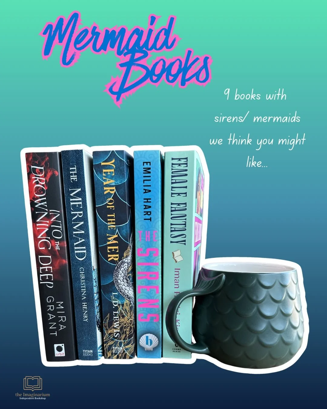 In honour of my new mermaid mug (thank you @newforestrunner ) here are some books that have mermaids or sirens in them. I feel like this is an underrepresented area in SFFH (sci-fi, fantasy &amp; horror). Who would like more mermaid books? 

Are ther