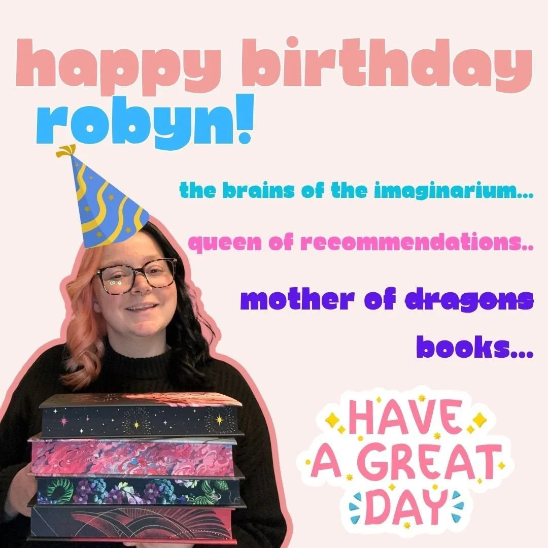 Happy Birthday to our illustrious leader Robyn! 

Enjoy your well earned break book shopping at the other end of the country! 📚 

🚀🎉🥳🎂🎁🎈
