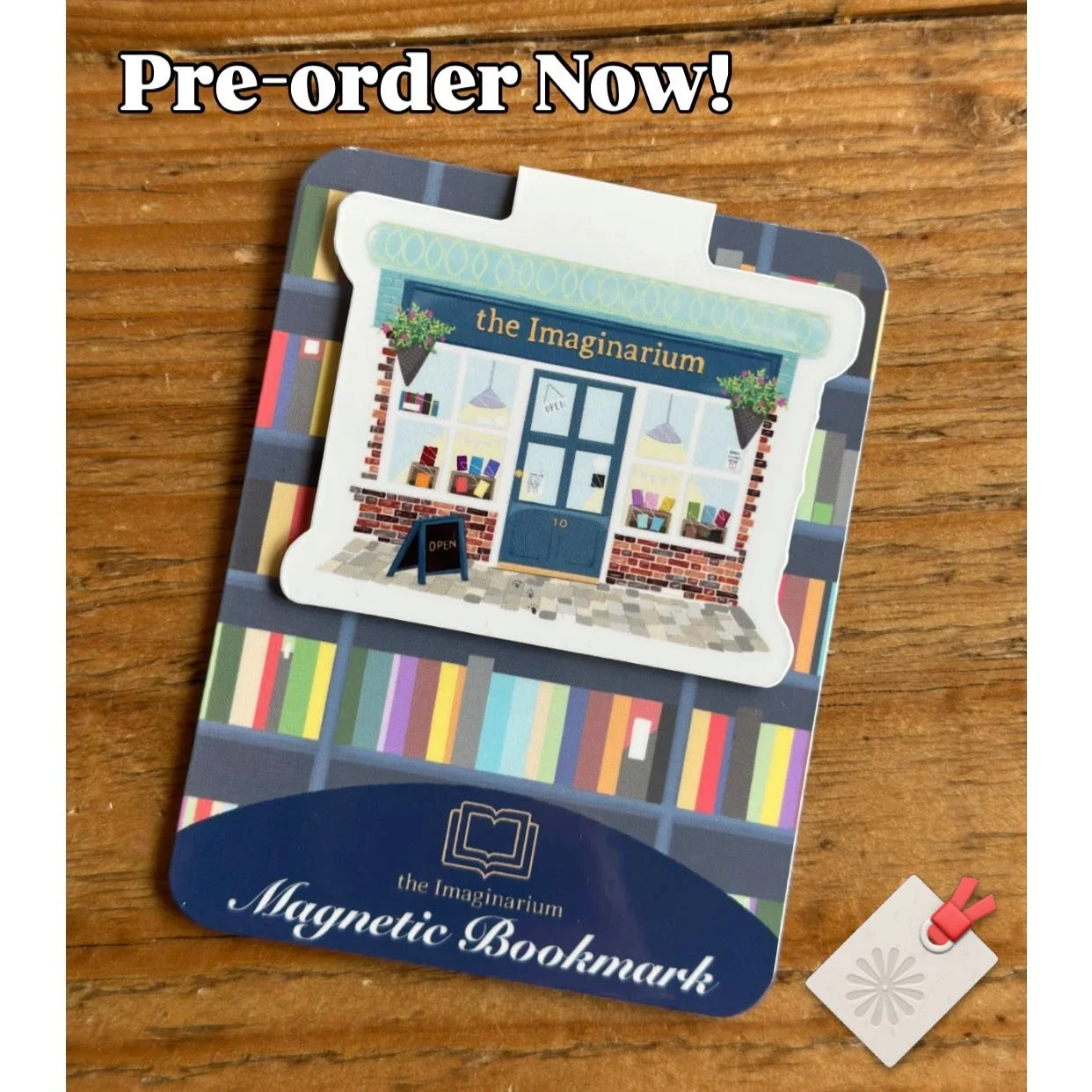Want a little reminder of your fave indie bookshop to hold your place in your book? 📚

Look no further! 

Our very own magnetic bookmark featuring a hand-drawn (no AI here!) illustration of our lovely shop front is now available to pre-order on our 