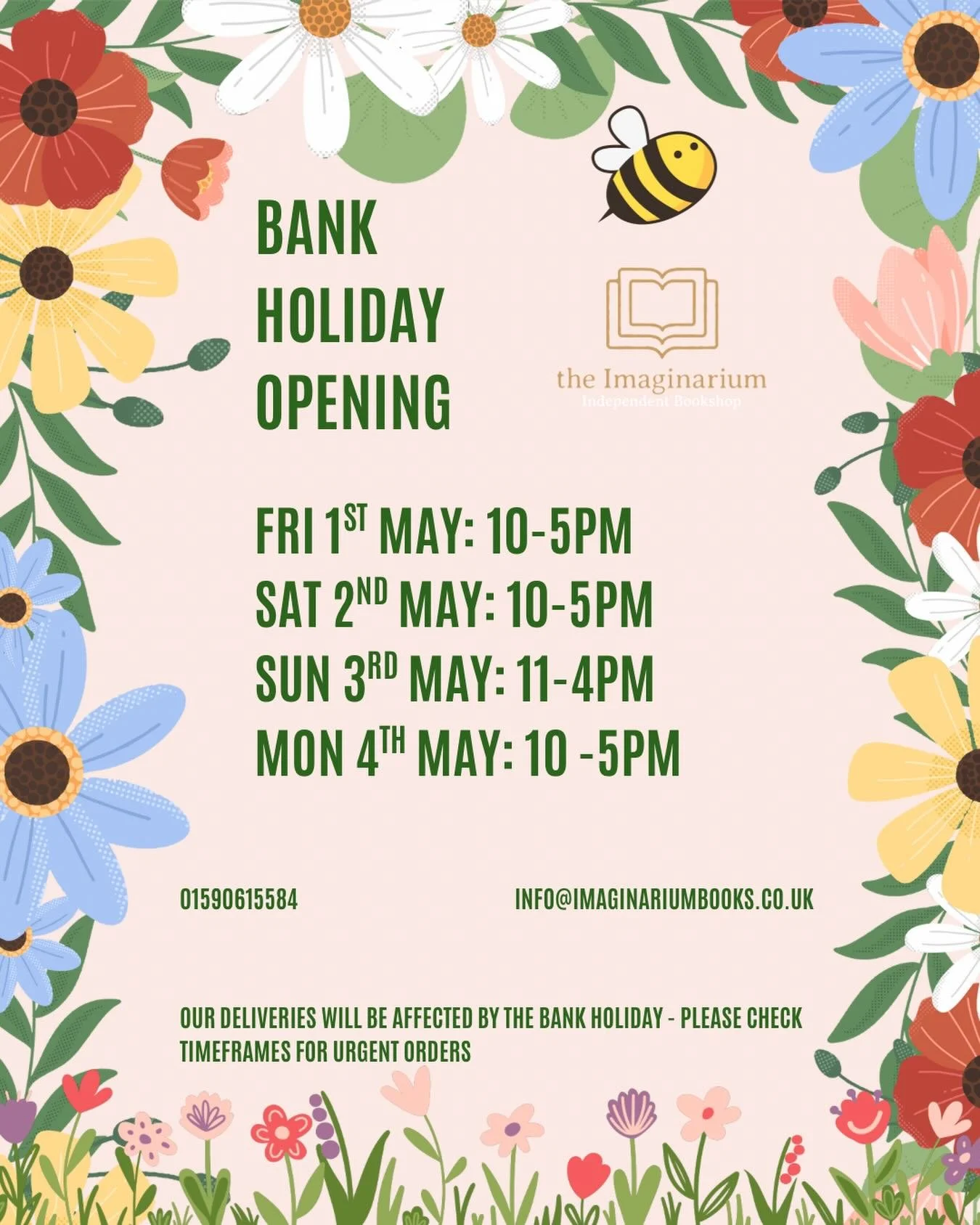 🌼🌺BANK HOLIDAY OPENING🌺🌼

We&rsquo;re open as usual ALL weekend, maximising your chance to find your next great adventure ❤️

Please note the bank holiday will impact our deliveries and things might take a day or two extra to get to us. 

#bankho