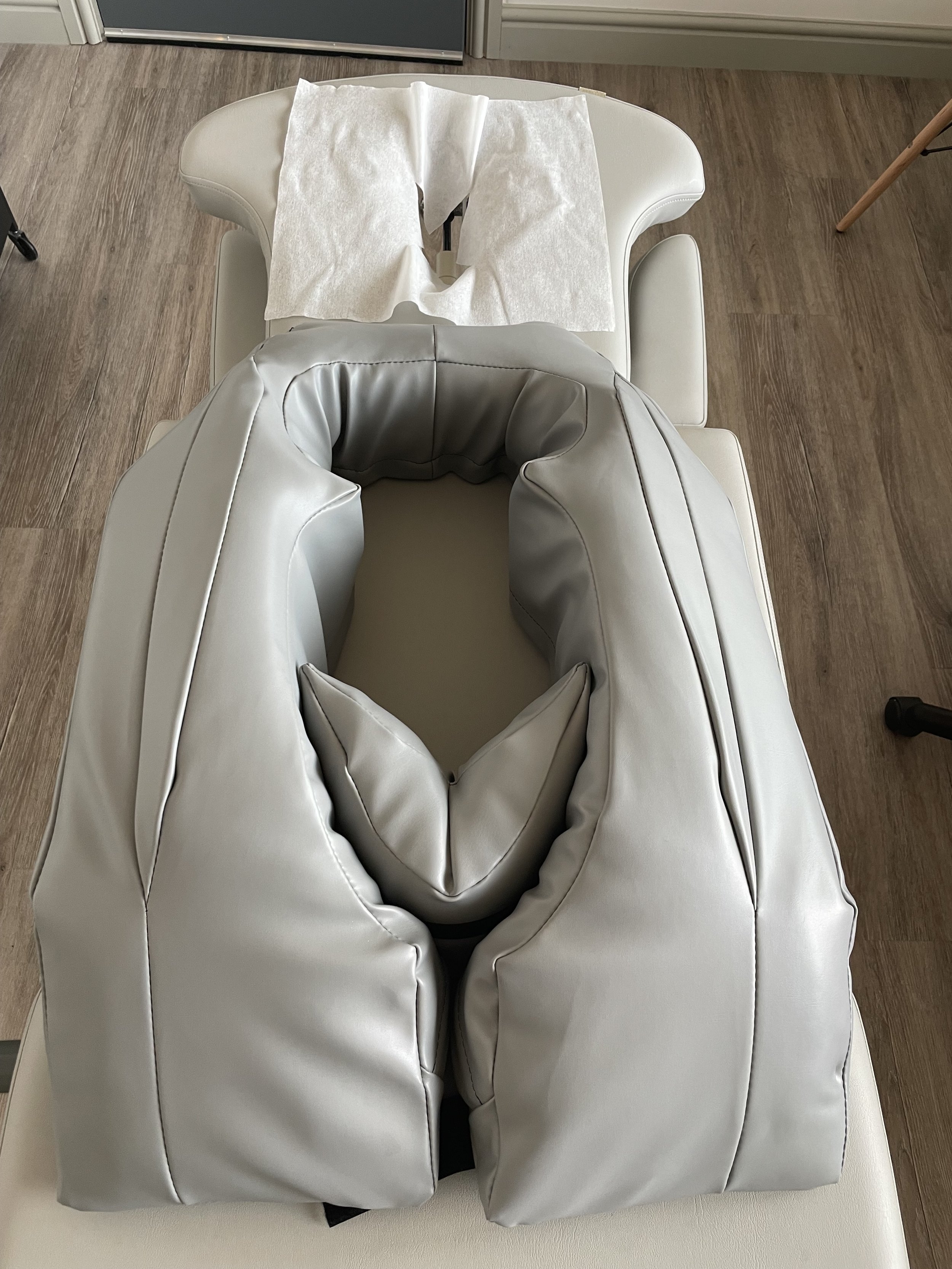 Pregnancy pillow for chiropractic treatments at idyllic Wellbeing Leicestershire - UK.jpg