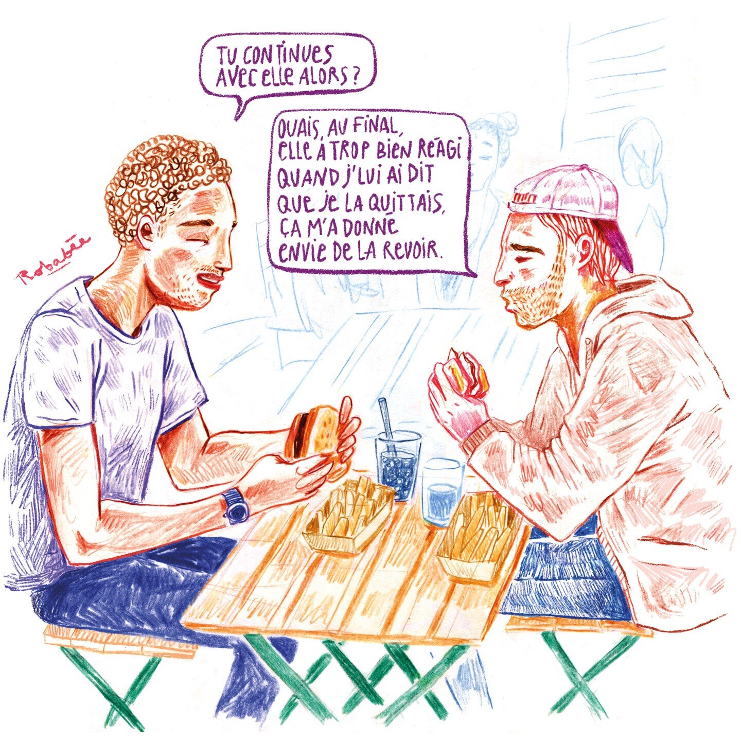 Esprit de contradiction 🤔
#brevesdeterrasse
#terrassedecafe 
#illustration
#bd