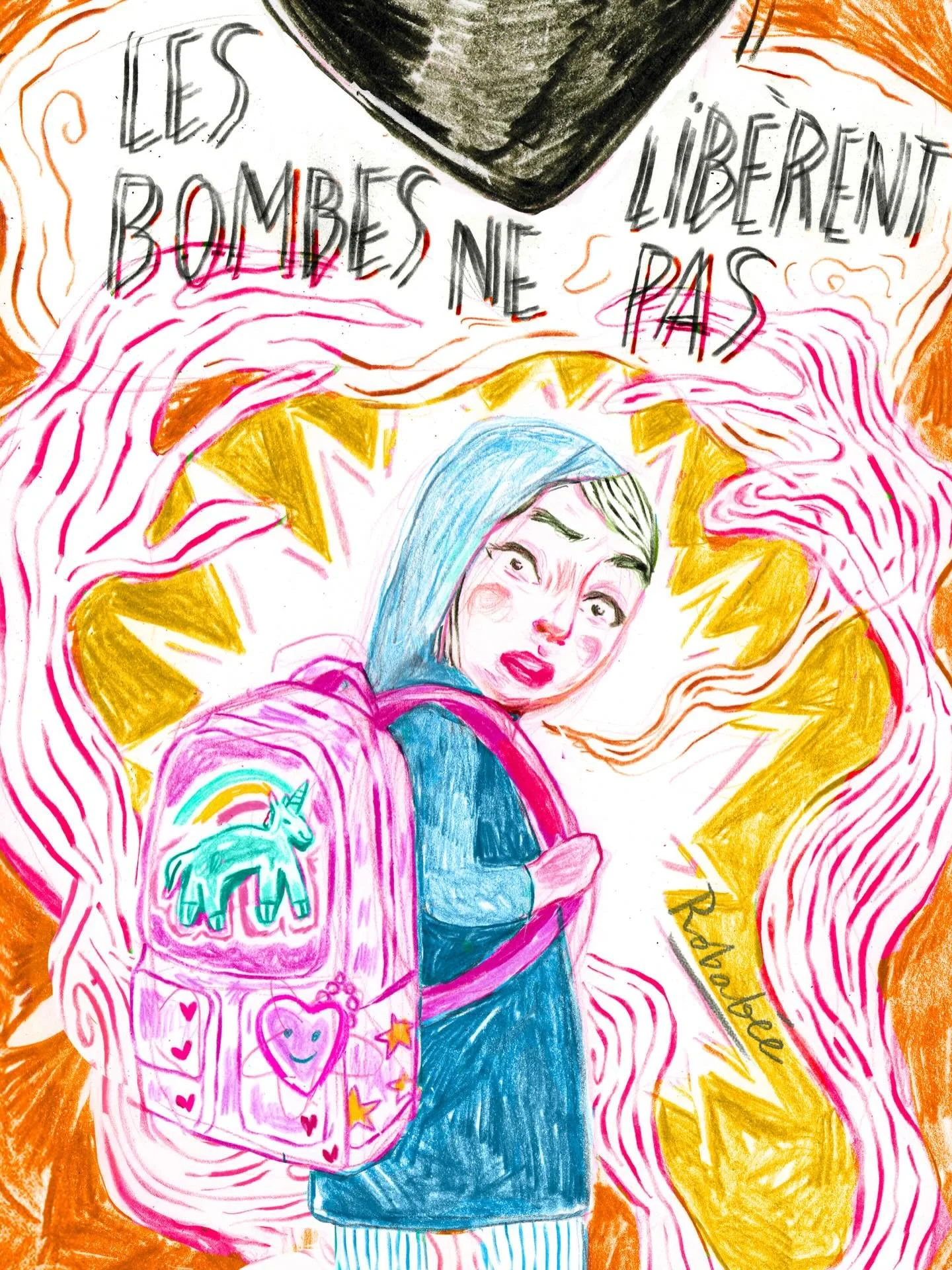 &laquo;&nbsp;Ils demandent des papiers, des drapeaux, des fronti&egrave;res. Mais la terre n&rsquo;a qu&rsquo;un seul nom : celui des gens qui refusent la guerre.&nbsp;&raquo; Talal Haidar #lesbombesneliberentpas #drawinyourstyle #iran #liban #artivi
