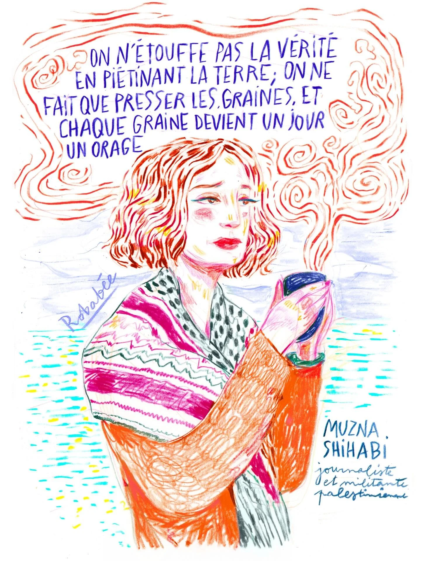 &laquo;&nbsp;L&rsquo;Occident condamne la violence des faibles et appelle d&eacute;fense celle des forts.&nbsp;&raquo; Jean Genet @muzna.shihabi #illustrationpoetique #loveisresistance #citationillustr&eacute;e