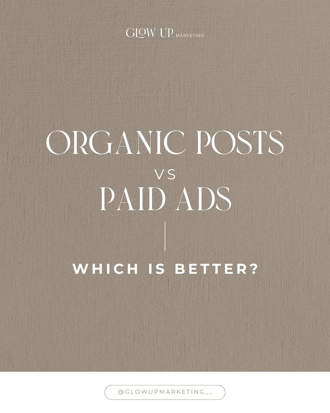 what’s better: paid ads or organic post? 
When it comes to growing your business, both paid and organic content play important roles. Paid ads deliver quick results with targeted reach, while organic content help build trust and long-lasting r