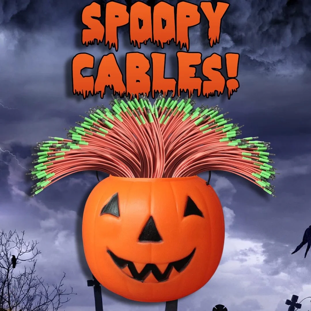 Good news everyone!  New pumpkin cables are now available in the shop!  The same cables you know and love in a limited orange and green color way.  Available now in the shop, and shipping early to mid November.  Get them before they turn into actual 