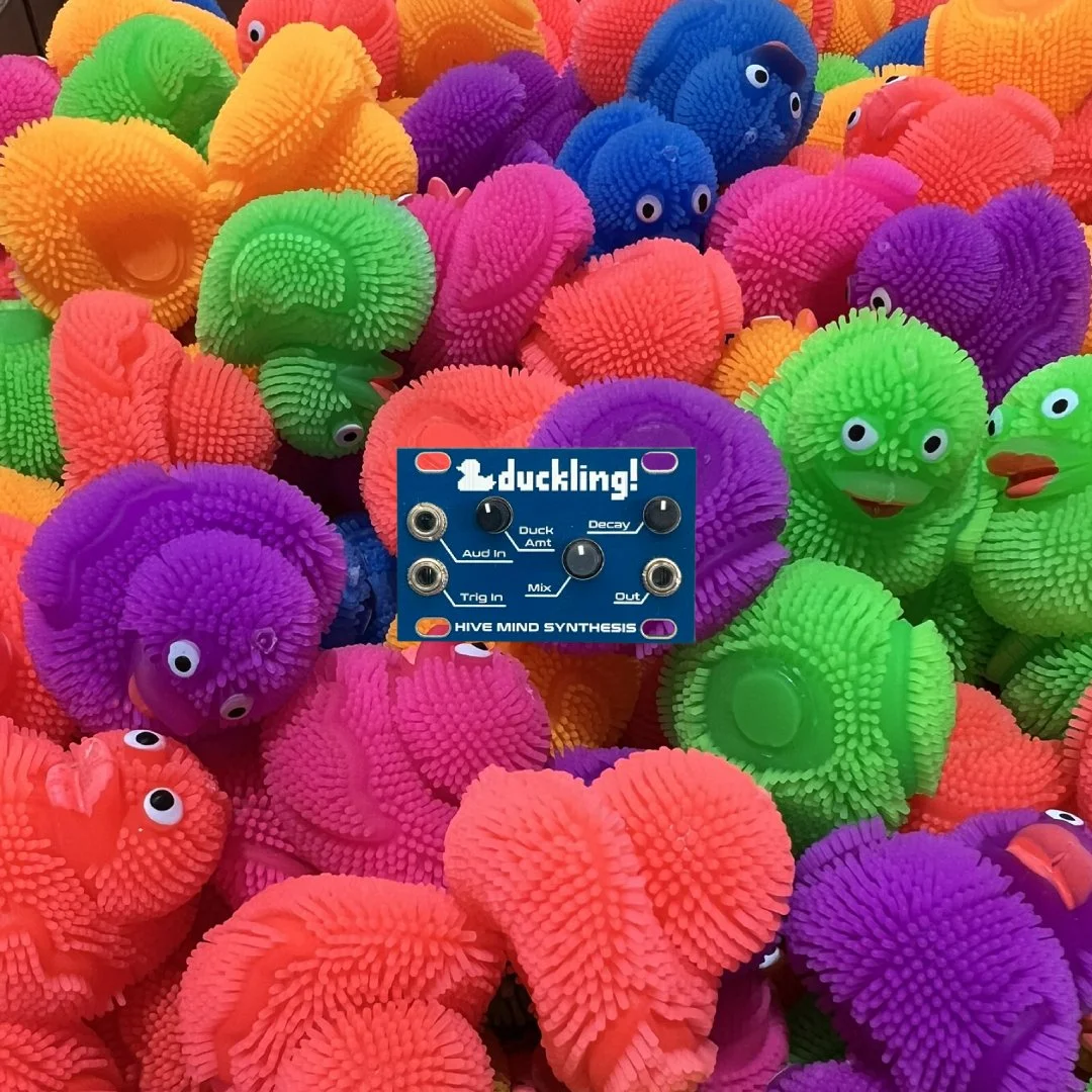 Duckling is here!  Fans of our 4HP 3U Duck module will recognize this simple 2-channel ducking eurorack mixer - and now it is available in tidy and tiny 1U module!  It's even $25 off until December 15th (while supplies last) - so come through and get