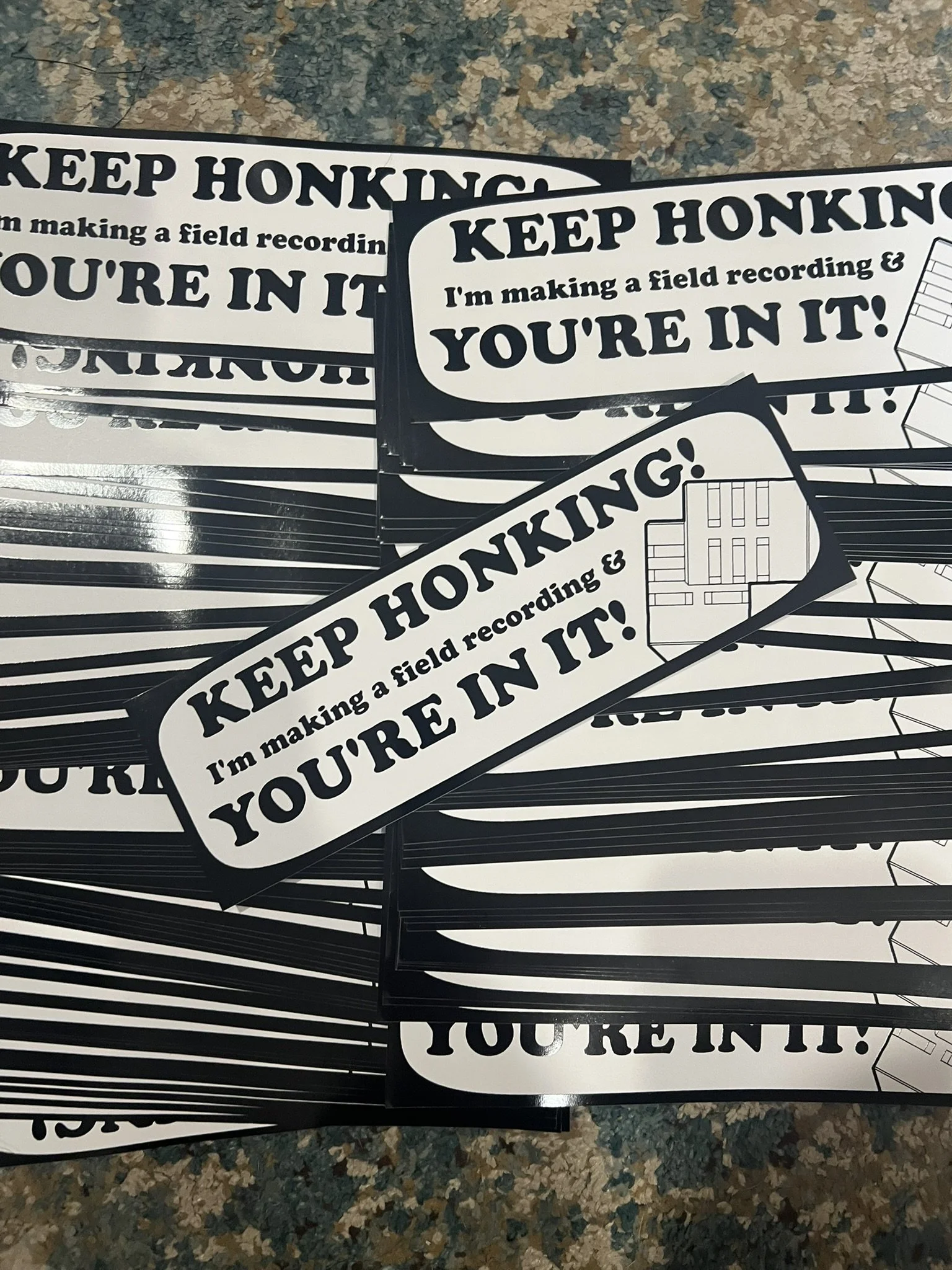 Keep Honking! Field Recording Bumper Sticker