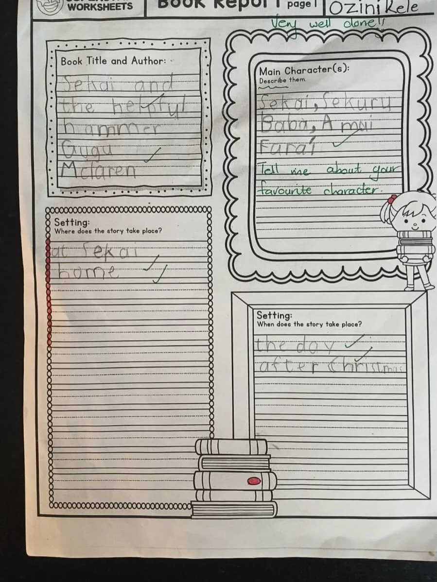 I loved getting this from a parent! Something incredibly special about seeing your story reflected back through the eyes of a child 💛🛠️

This beautiful book report on Sekai and the Helpful Hammer absolutely made my day. From the thoughtful summary 