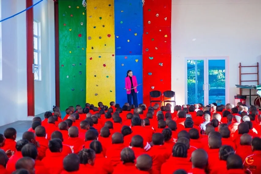 A sea of red uniforms and beautiful, curious faces. ❤️

It was such a joy reading Sekai and the Special Spanner to the Infants and Grade 3 learners at Hartmann House this week. Their enthusiasm, laughter and engagement made my day.

Being told the bo