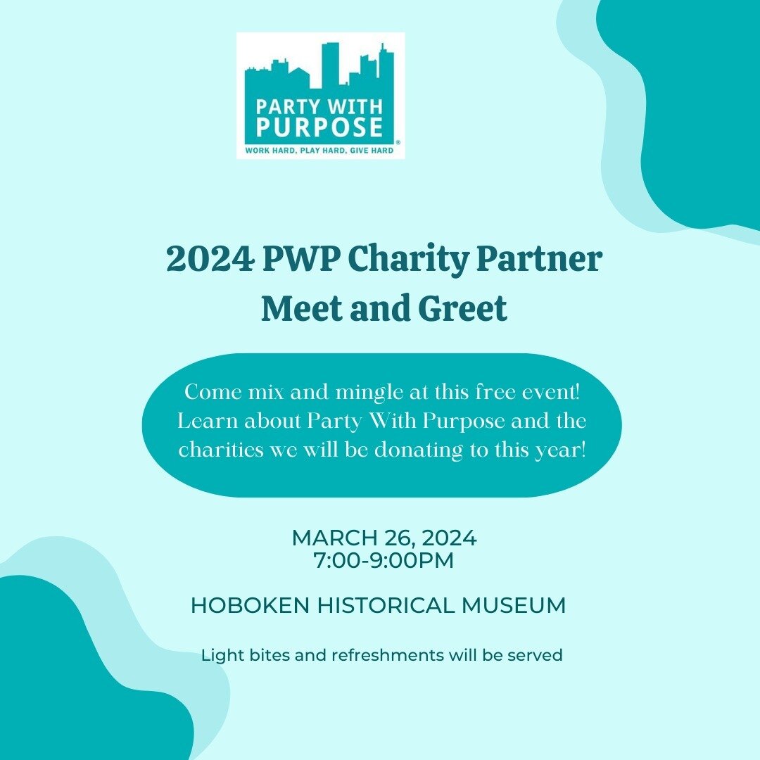 On Tuesday March 26th, we will host our 2nd Annual Free Community Meet and Greet with the local nonprofits we support at the @hobokenmuseum (1301 Hudson St, Hoboken NJ) starting at 7pm.

All community members interested in learning more about PWP and