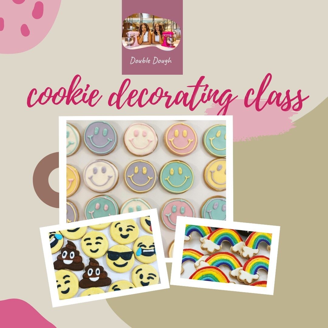 NEW EVENT!!
Join @iamjordanrae and @iamjoellerae from @double_dough for a sweet adventure where you can unleash your creativity on delicious cookies! Whether you&rsquo;re a seasoned decorator or a beginner, this class is the perfect opportunity to le