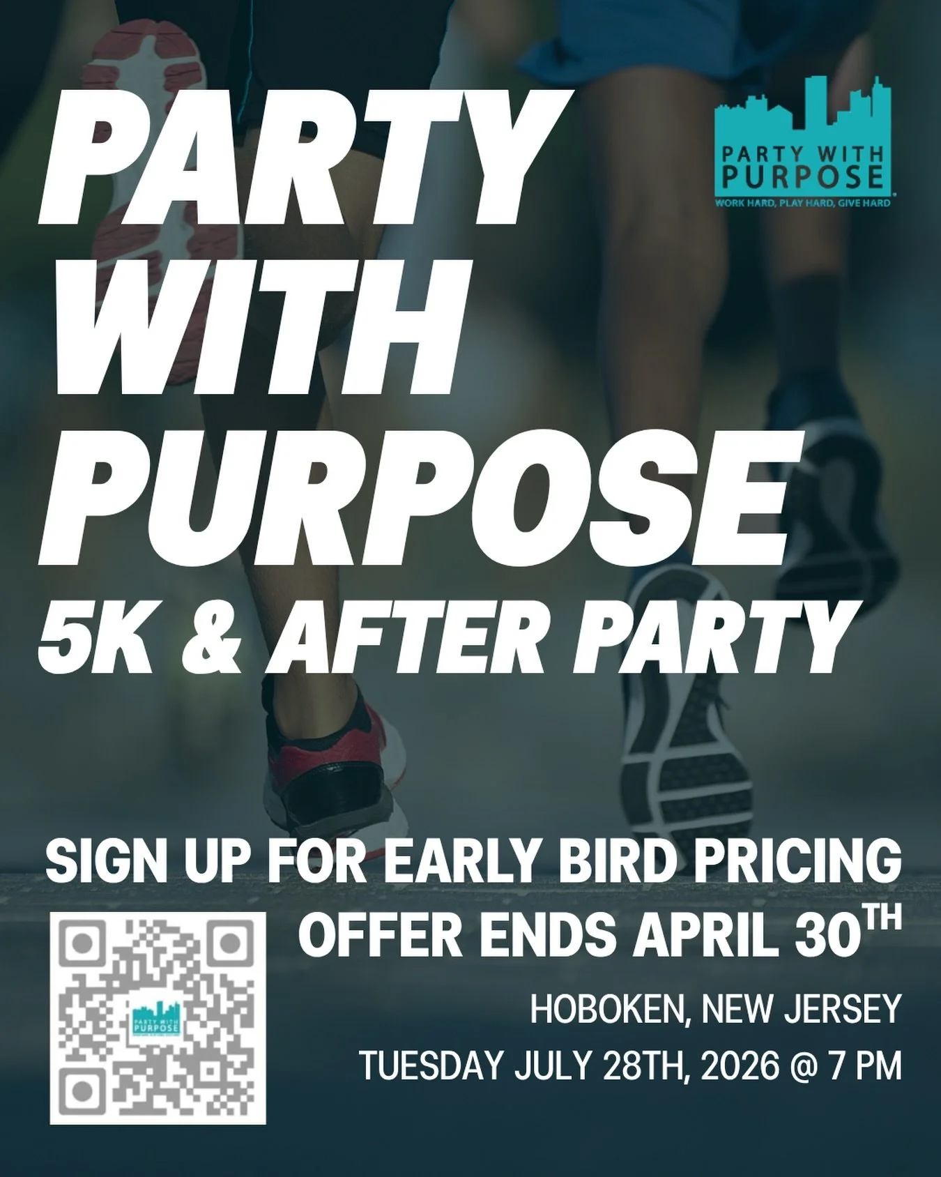 🔥 LAST CHANCE TO SAVE! 🔥

Sign up now for the Party with Purpose 5k and After Party before prices increase tomorrow, May 1st! 

Run for a cause, celebrate with purpose, and lock in the lowest rate while you still can! Register today at the link in 